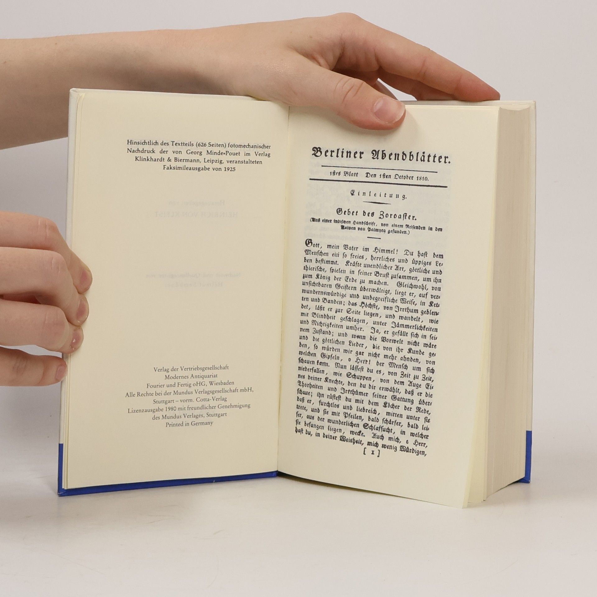 Heinrich von Kleist Vollständige Ausgabe der Berliner Abendblätter
