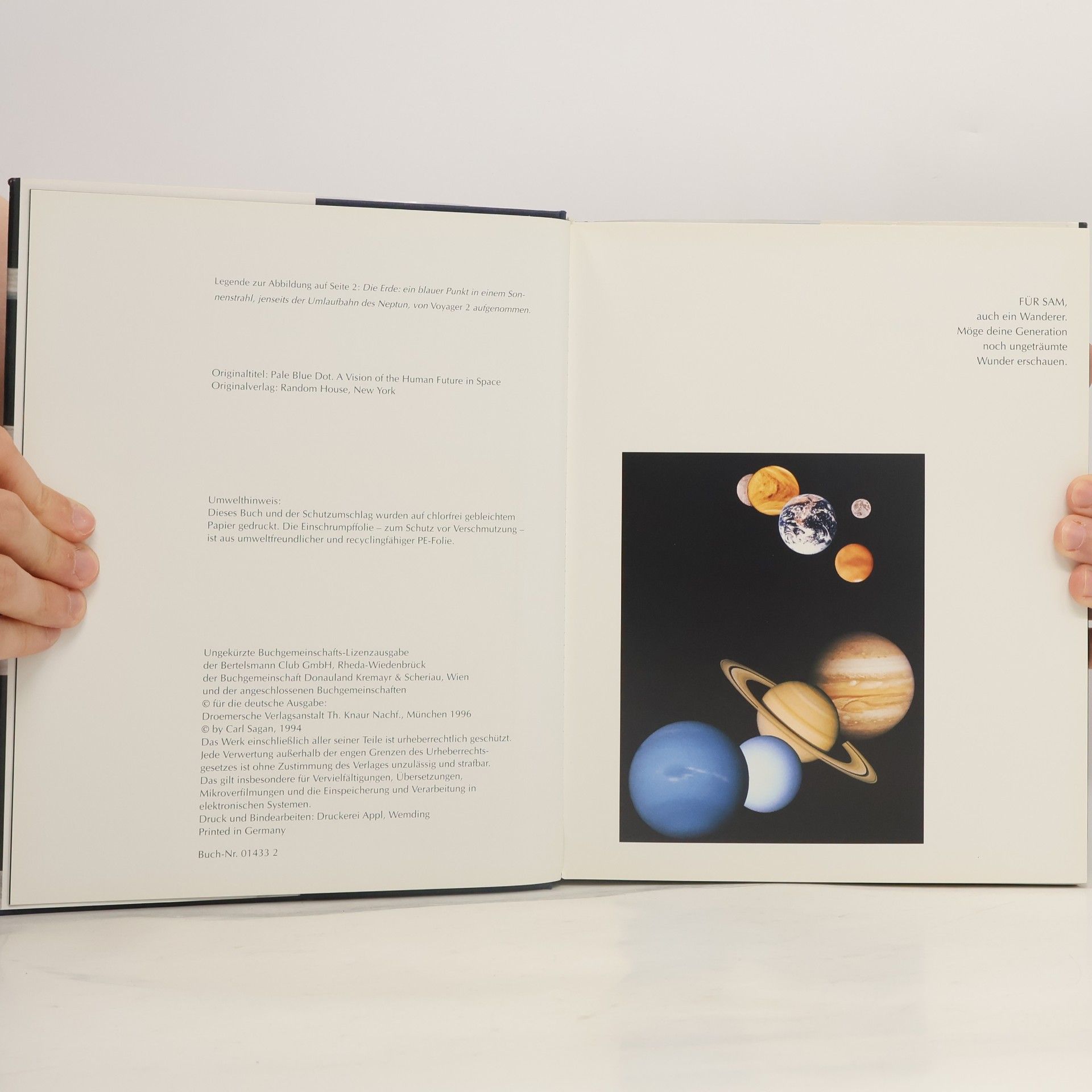 Carl Sagan Blauer Punkt im All