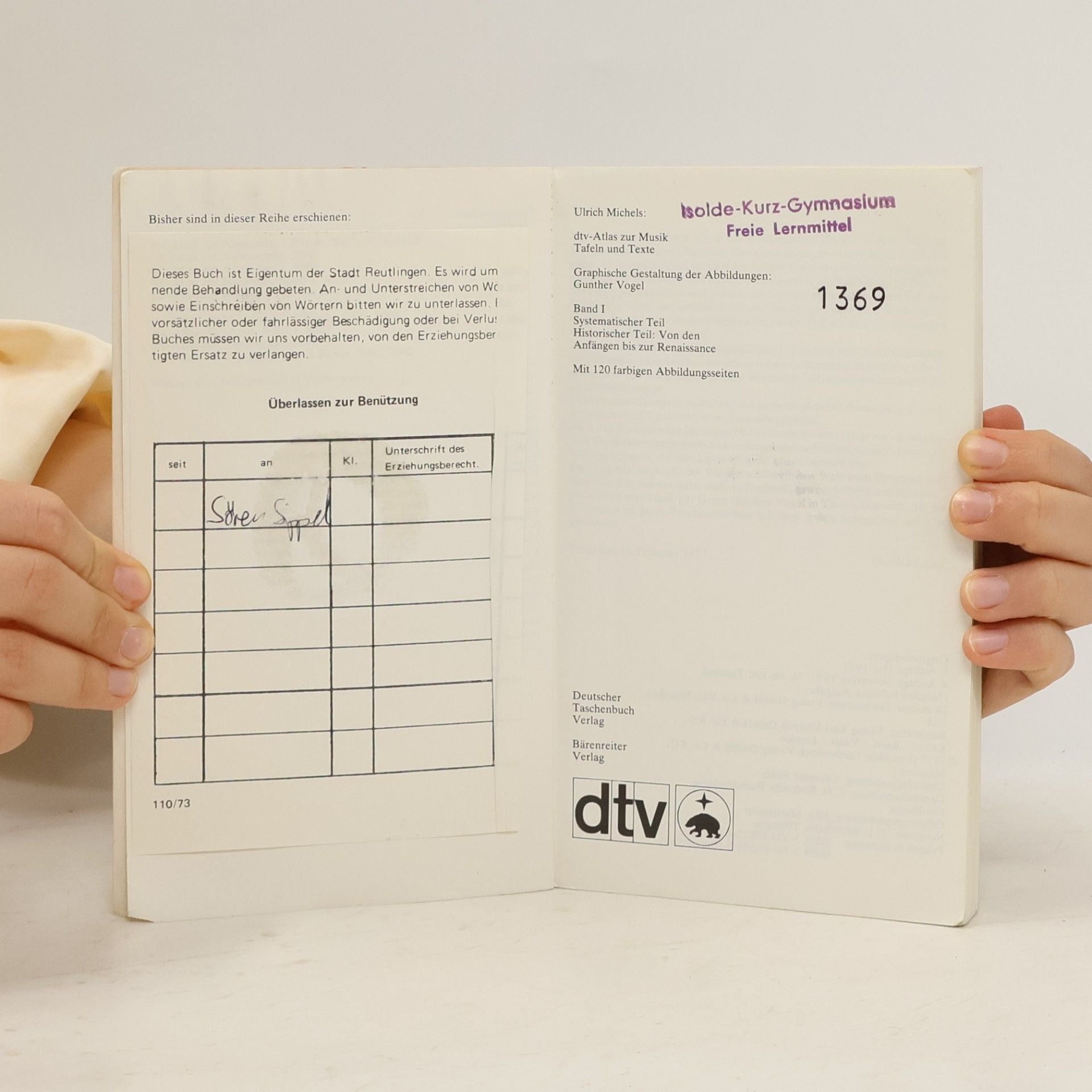 Various authors DTV-Atlas zur Musik 1