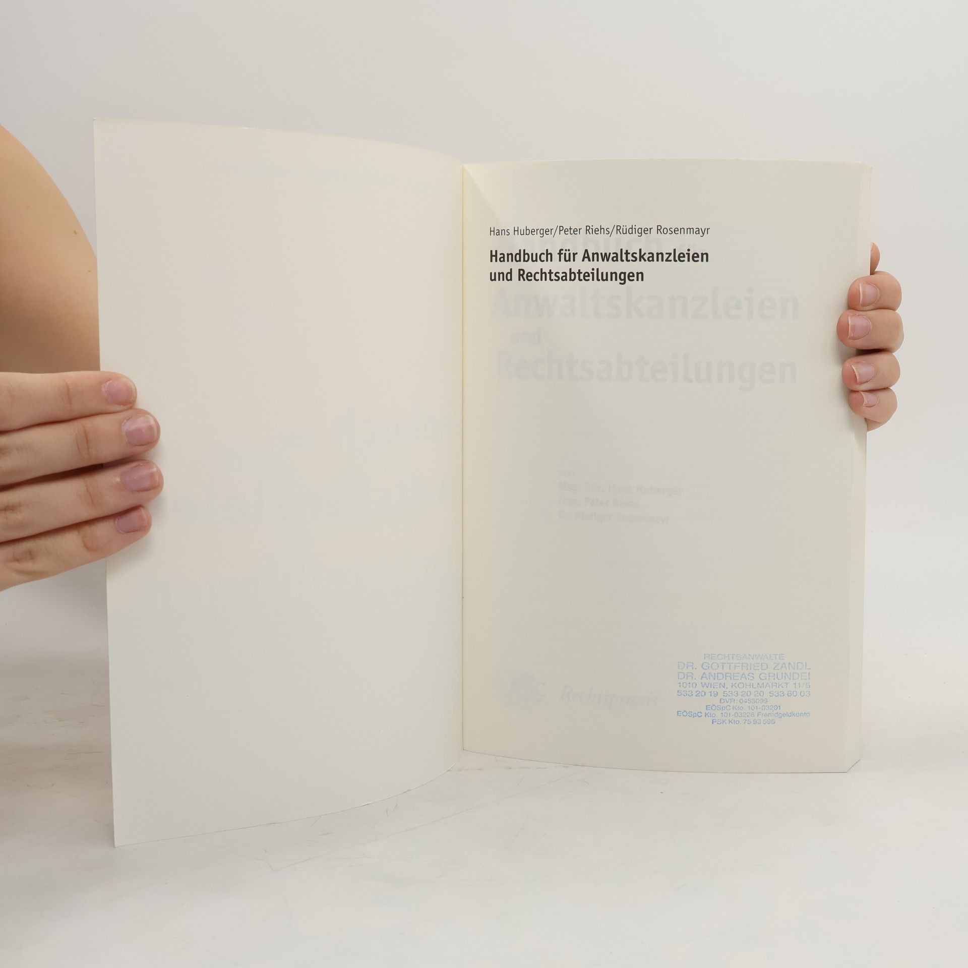Hans Huberger Rechtspraxis: Handbuch für Anwaltskanzleien und Rechtsabteilungen