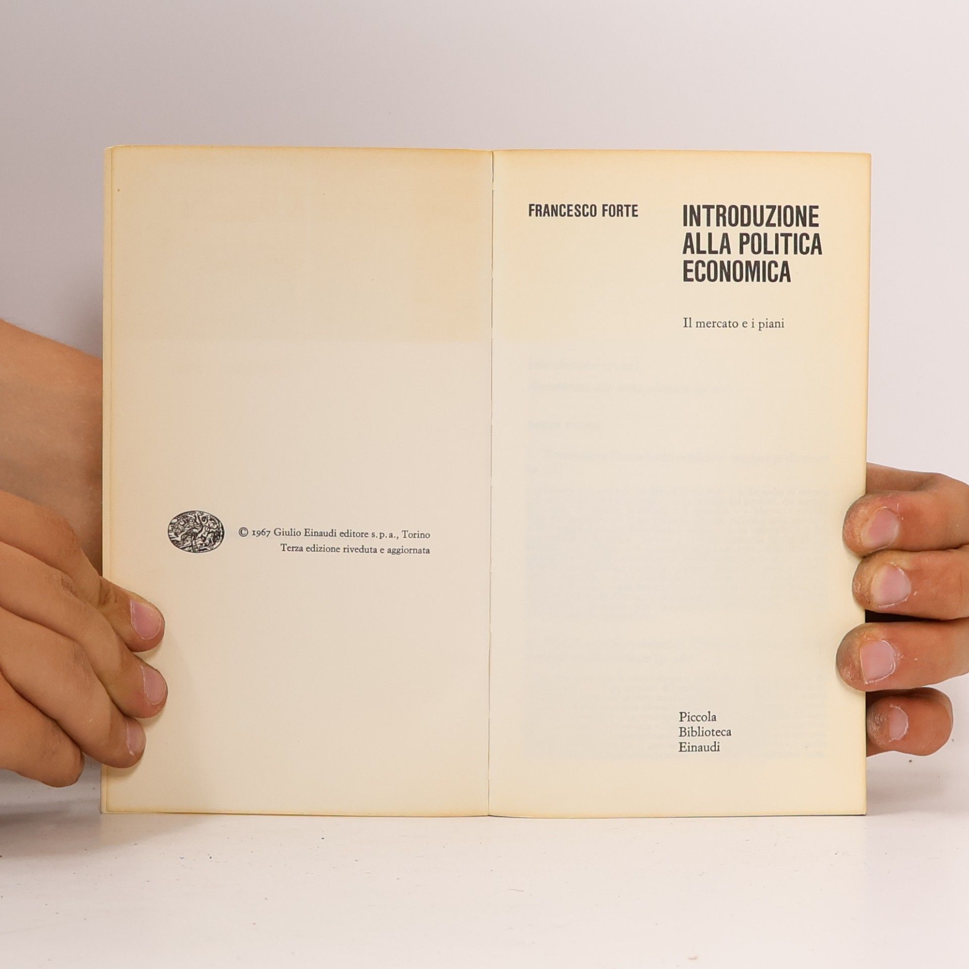Francesco Forte Introduzione alla politica economica