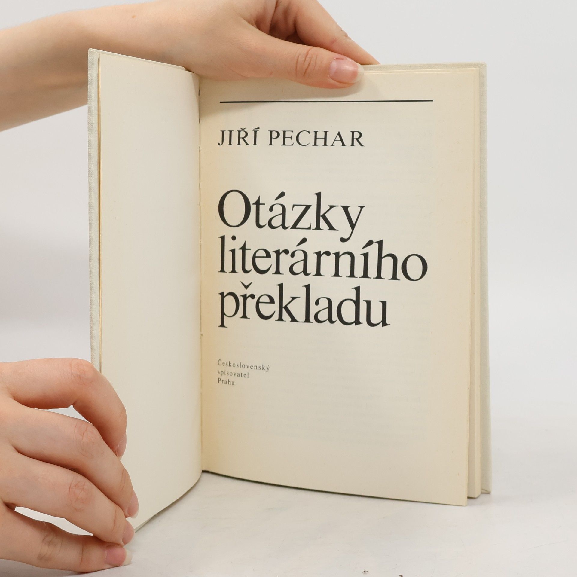 Jiří Pechar Otázky literárního překladu