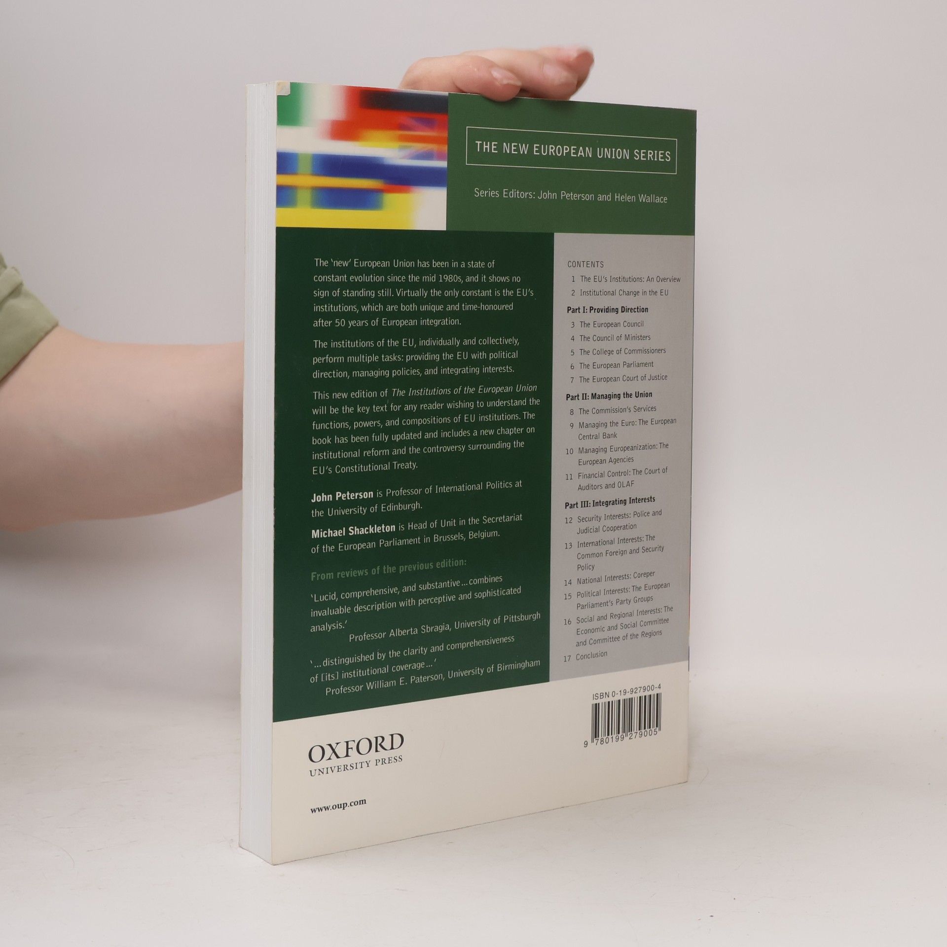 John Peterson The New European Union Series: The Institutions of the European Union - Second Edition