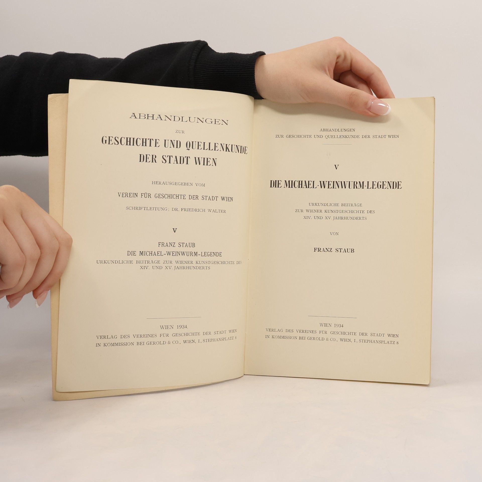 kolektiv Abhandlungen zur Geschichte und Quellenkunde der Stadt Wien V
