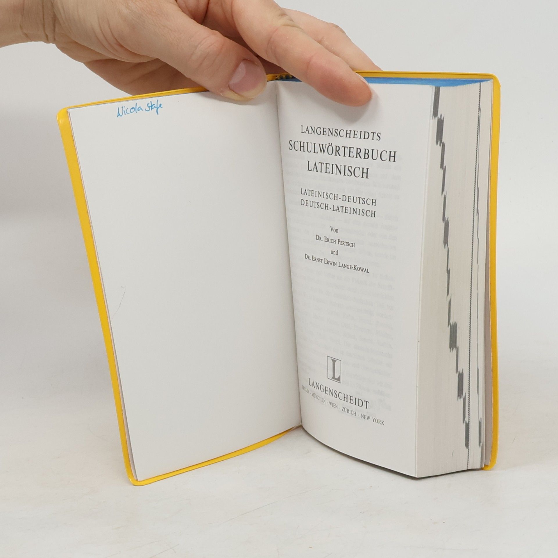 Erich Pertsch Langenscheidts Schulwörterbuch Lateinisch