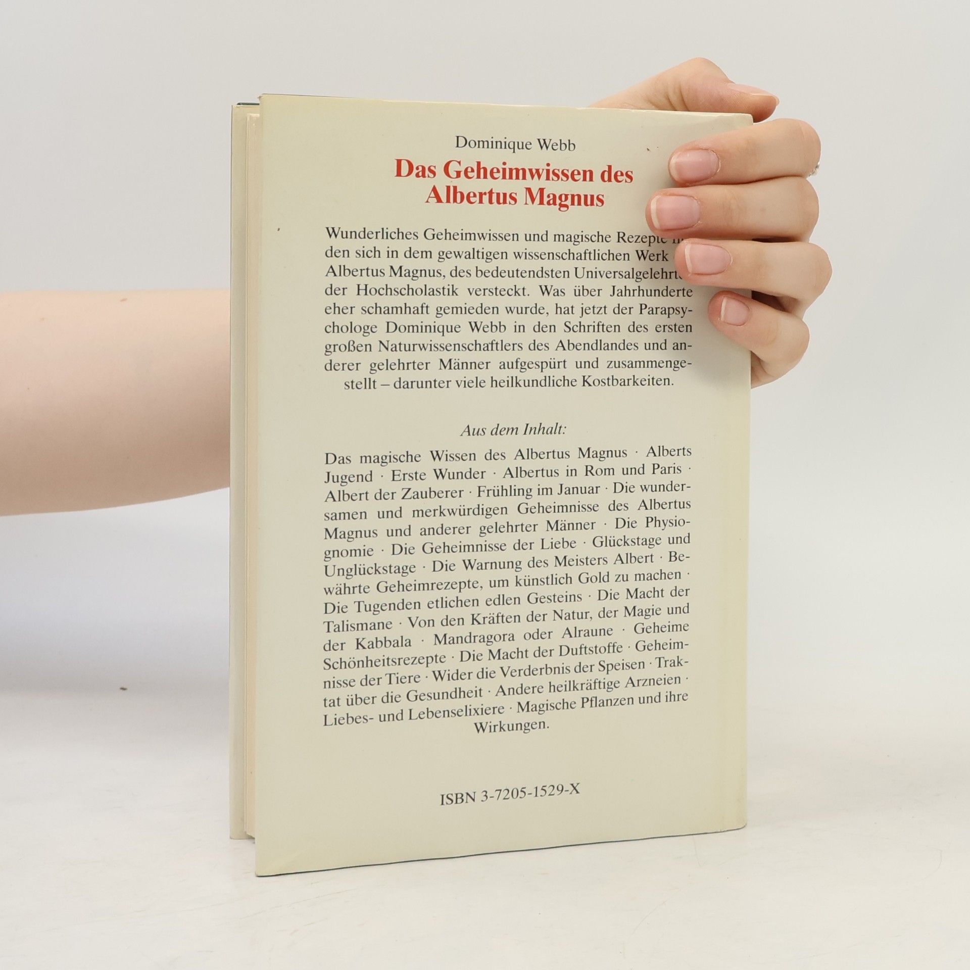 Dominique Webb Das Geheimwissen des Albertus Magnus