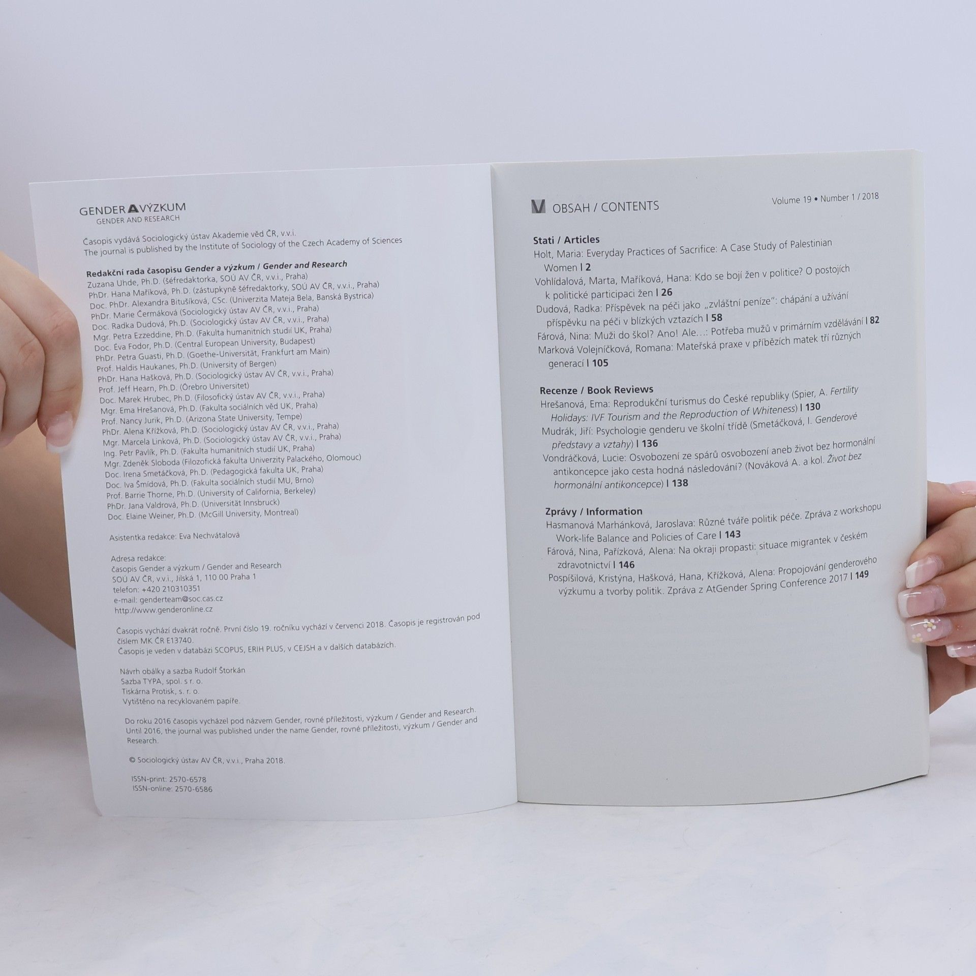Autorenkollektiv Gender a výzkum / Gender and Research 19, 1/2018