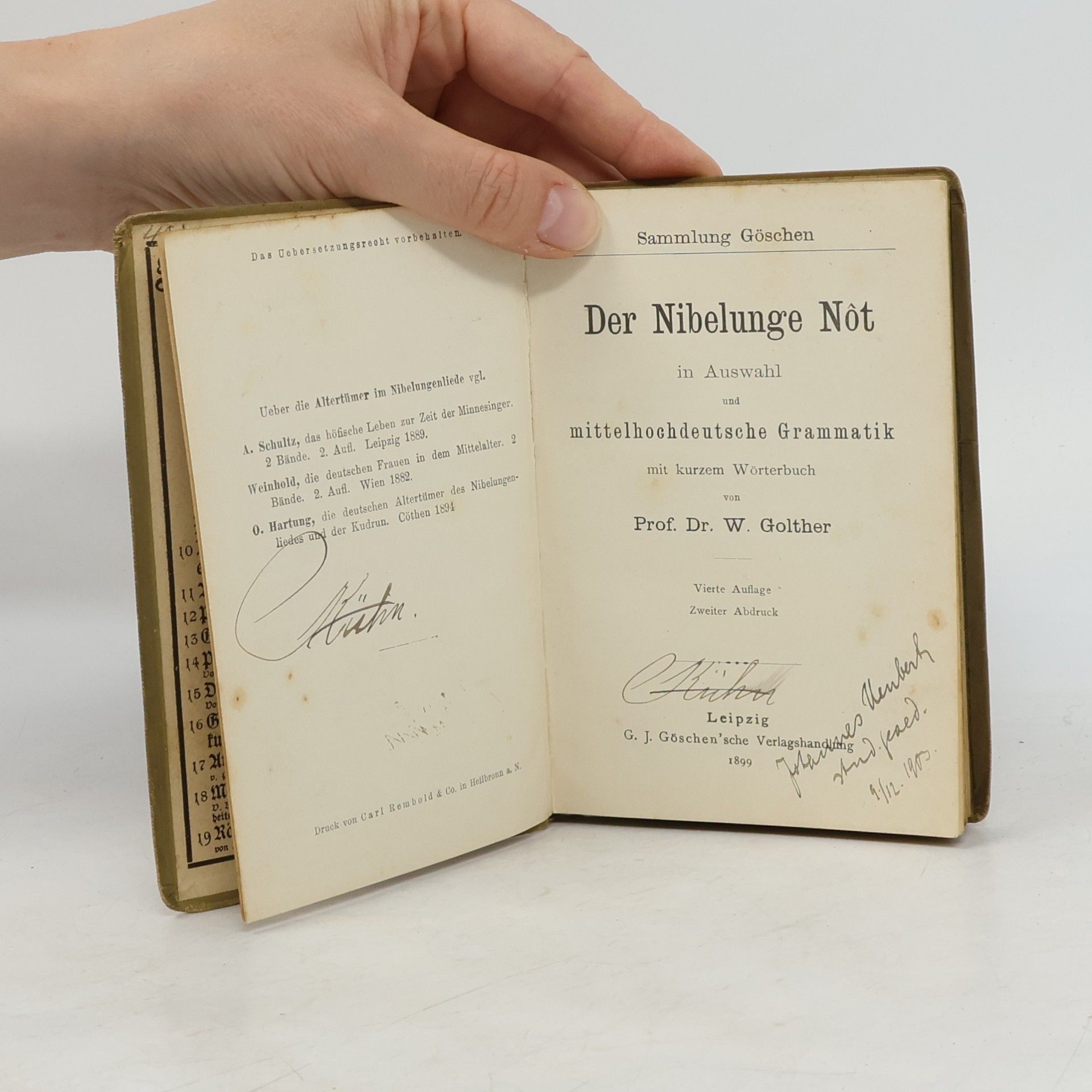 Wolfgang Golther Der Nibelunge Nôt