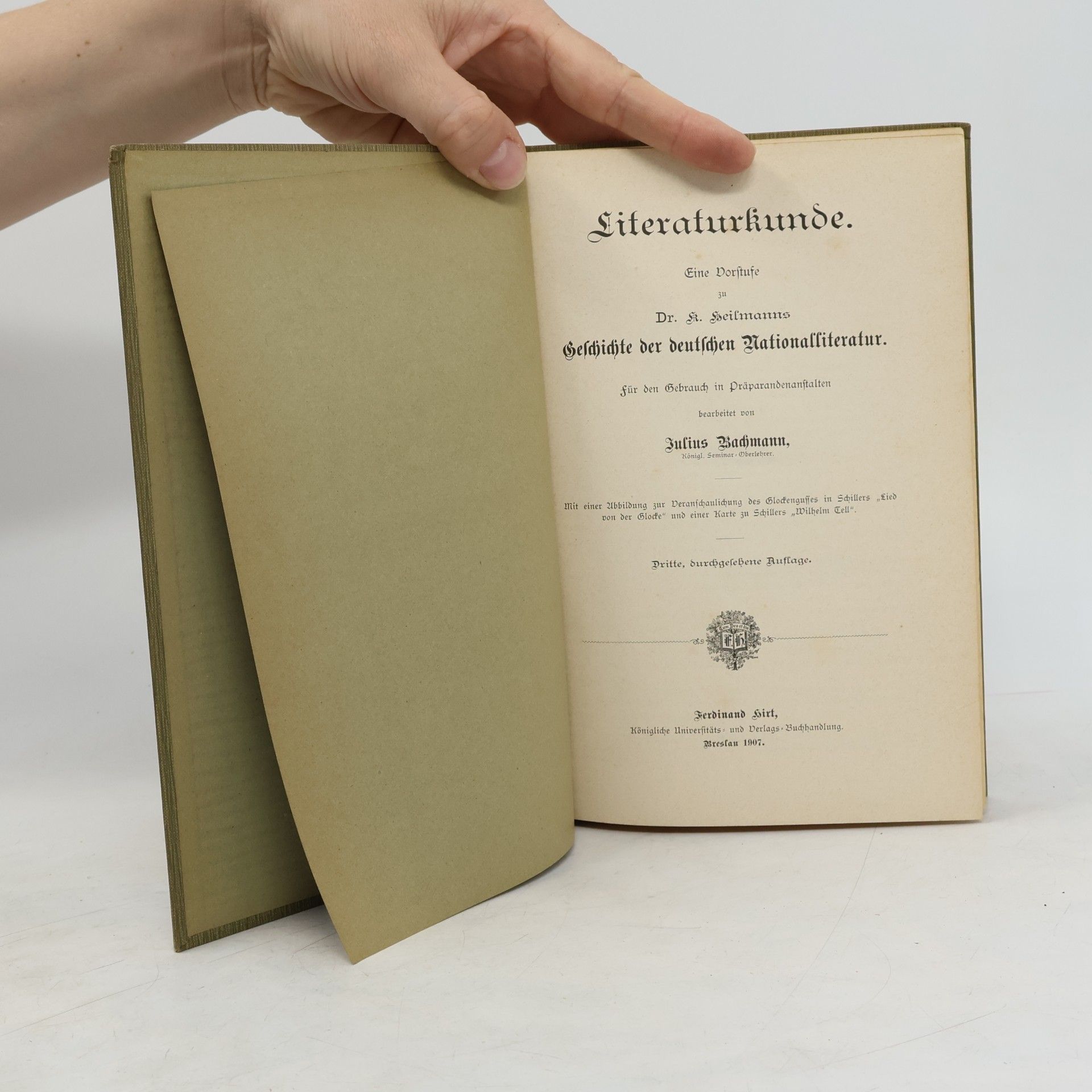 Julius Bachmann Literaturkunde für Präparandenanstalten