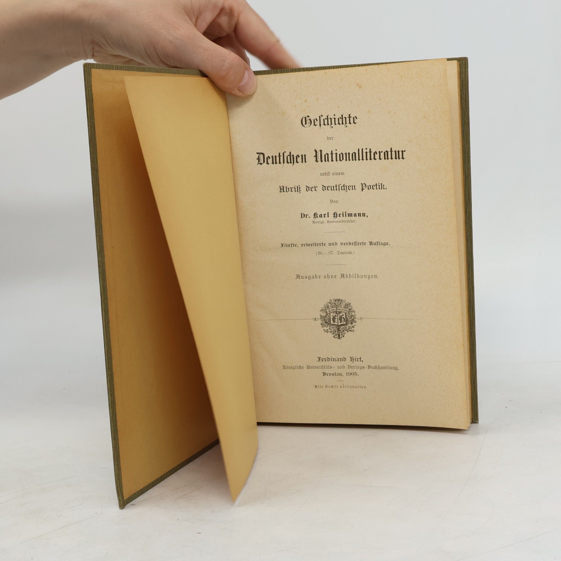 Karl Heilmann Geschichte der deutsche Nationalliteratur