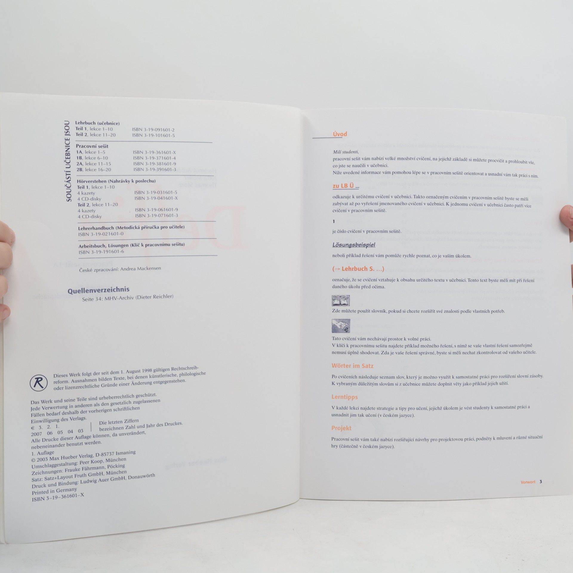 Jutta Müller Delfin. pracovní sešit 1A. Lehrwerk für Deutsch als Fremdsprache. Lekce 1-5