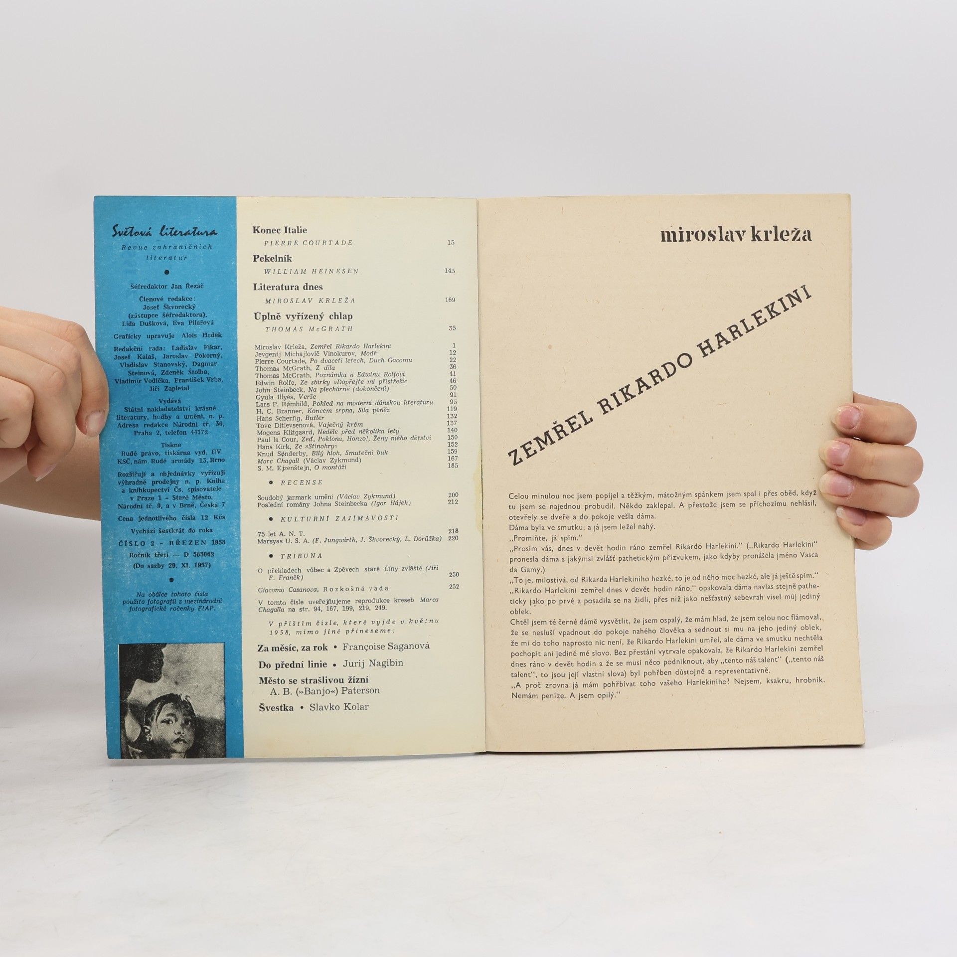 Autorenkollektiv Světová literatura 2/1958