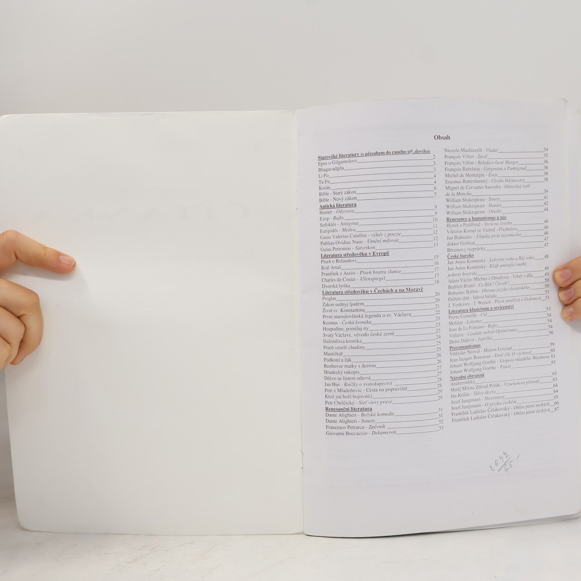 Vladimír Prokop Čítanka k Dějinám literatury od starověku do počátku 19. století
