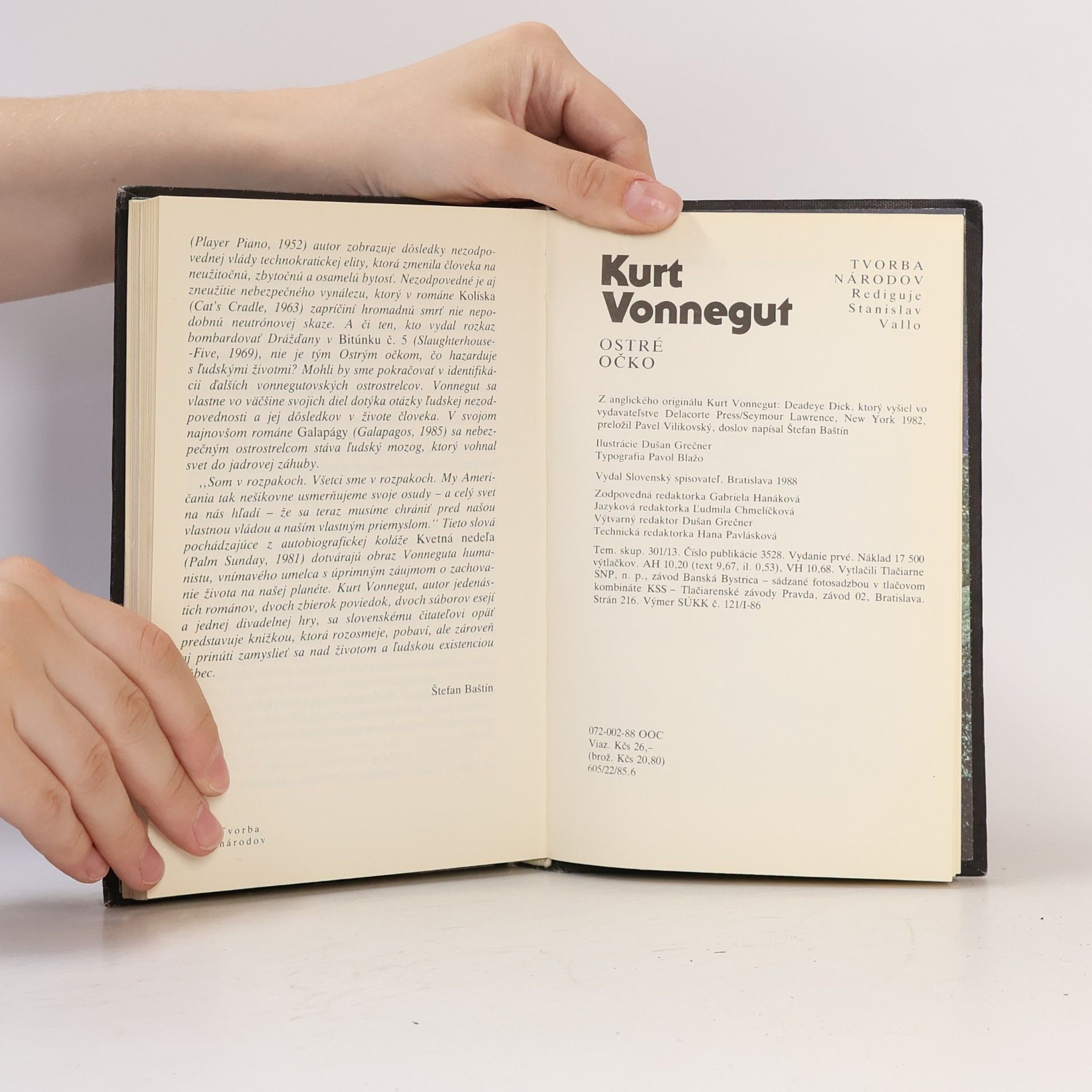 Kurt Vonnegut Tvorba národov. Ostré očko