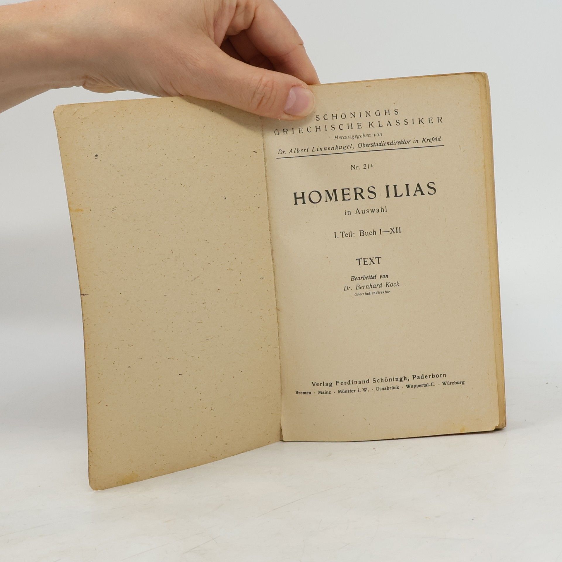 Homér Homers Ilias 1. Teil