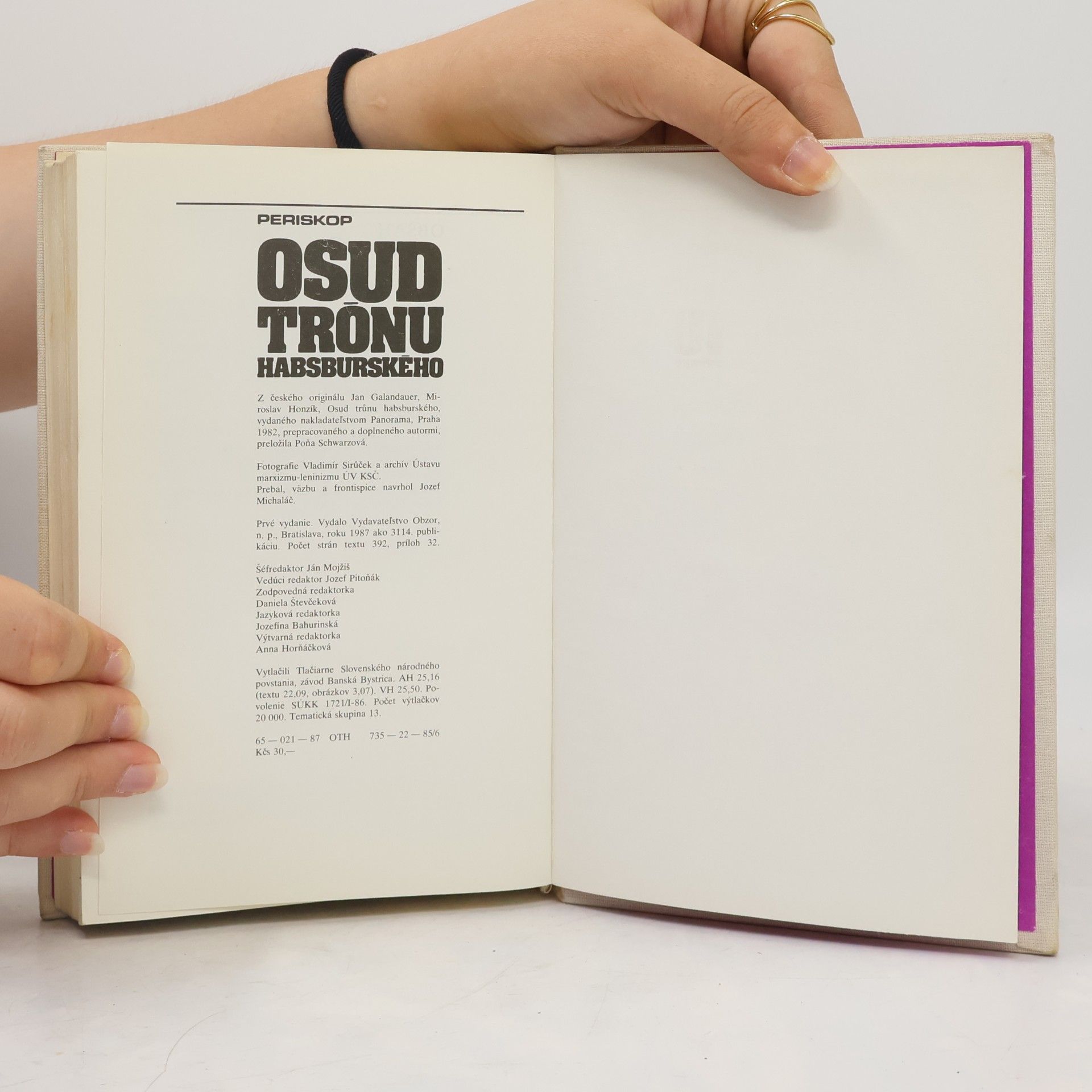 Jan Galandauer Osud trónu habsburského