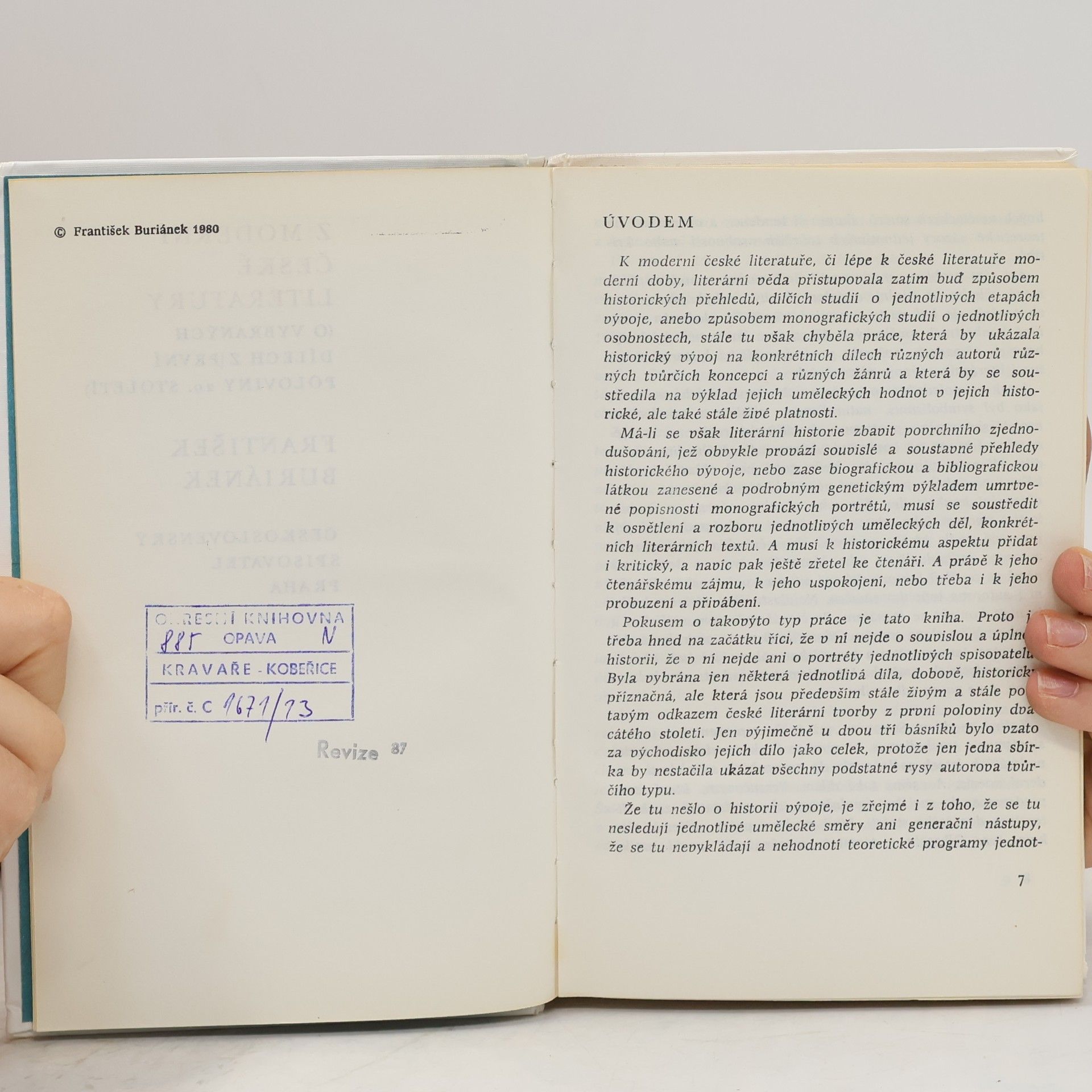 František Buriánek Z moderní české literatury