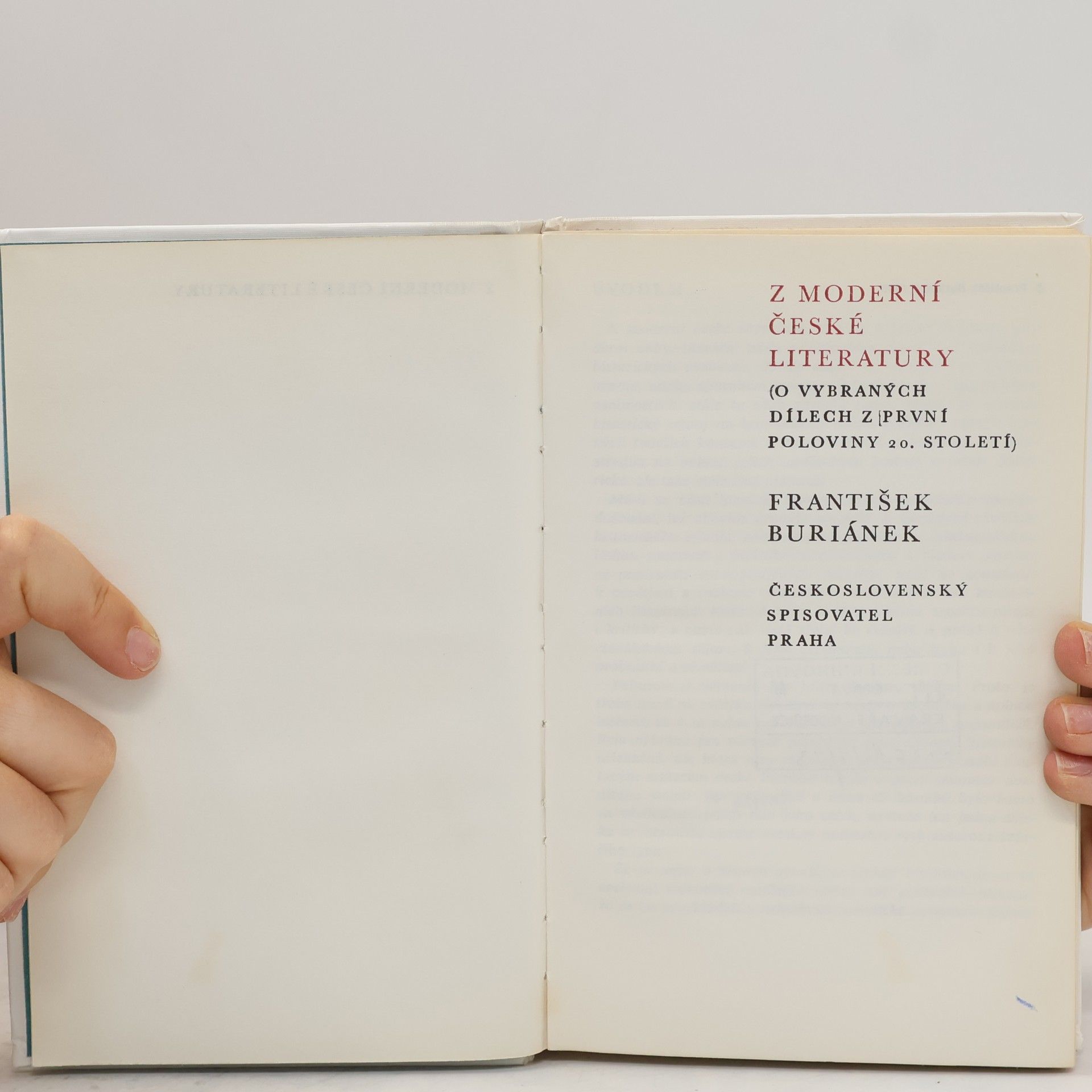 František Buriánek Z moderní české literatury