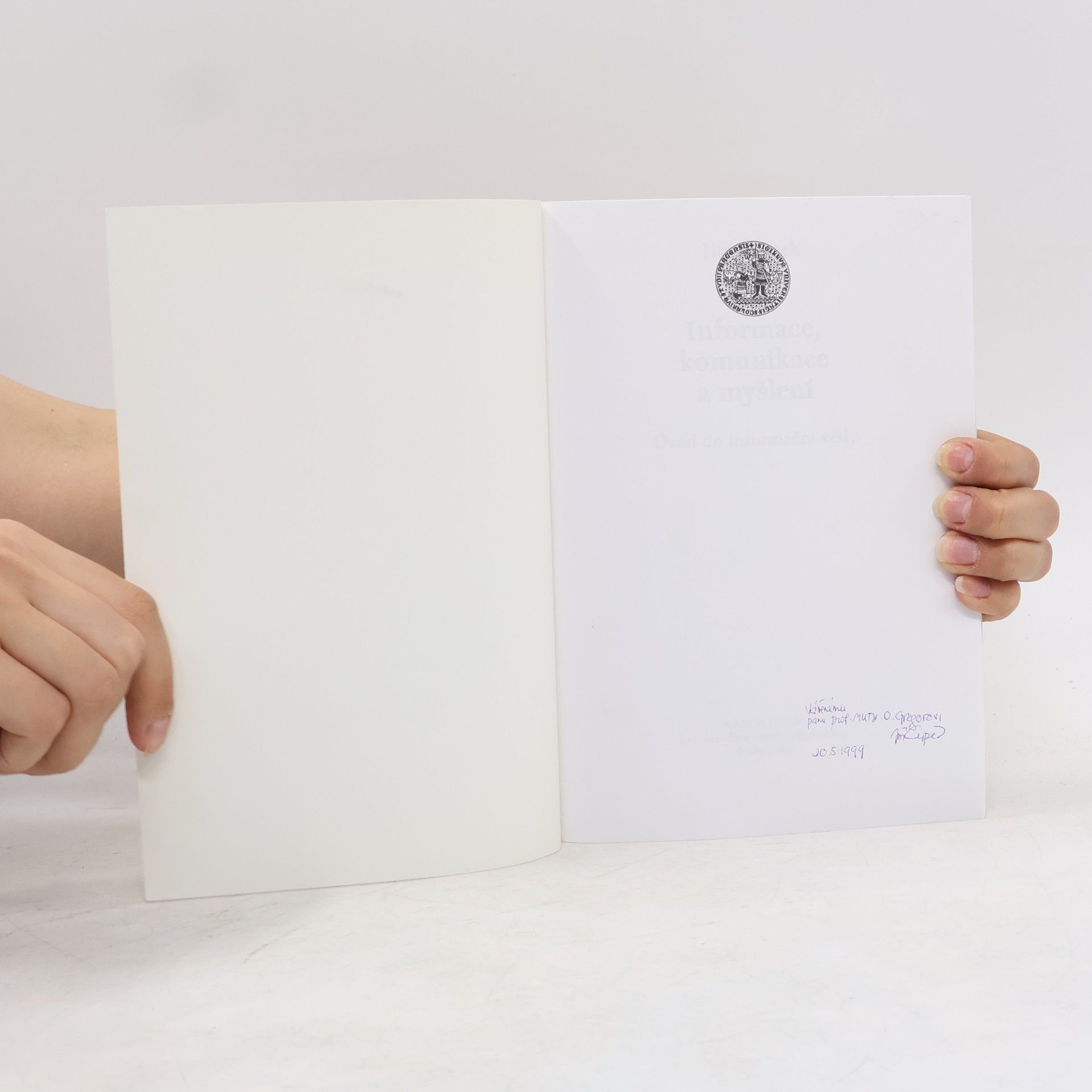 Jiří Cejpek Informace, komunikace a myšlení