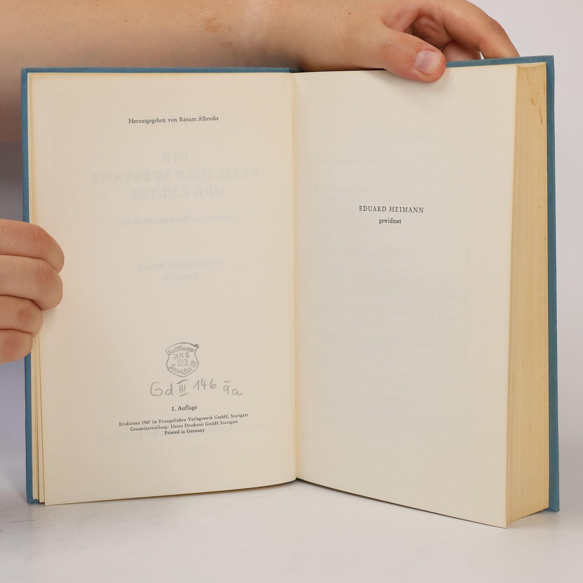 Paul Tillich Die religiöse Substanz der Kultur