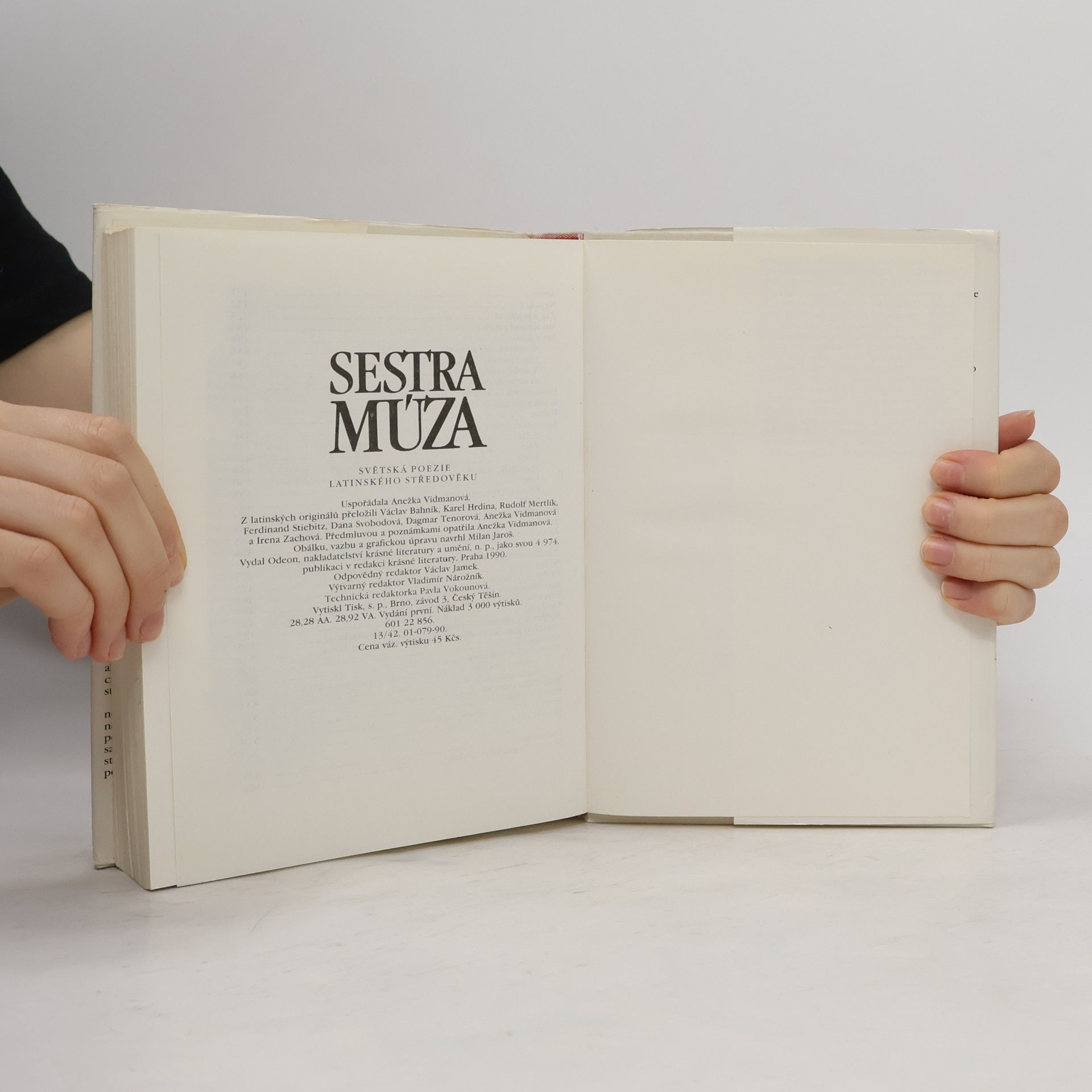 Anežka Vidmanová Sestra Múza : světská poezie latinského středověku