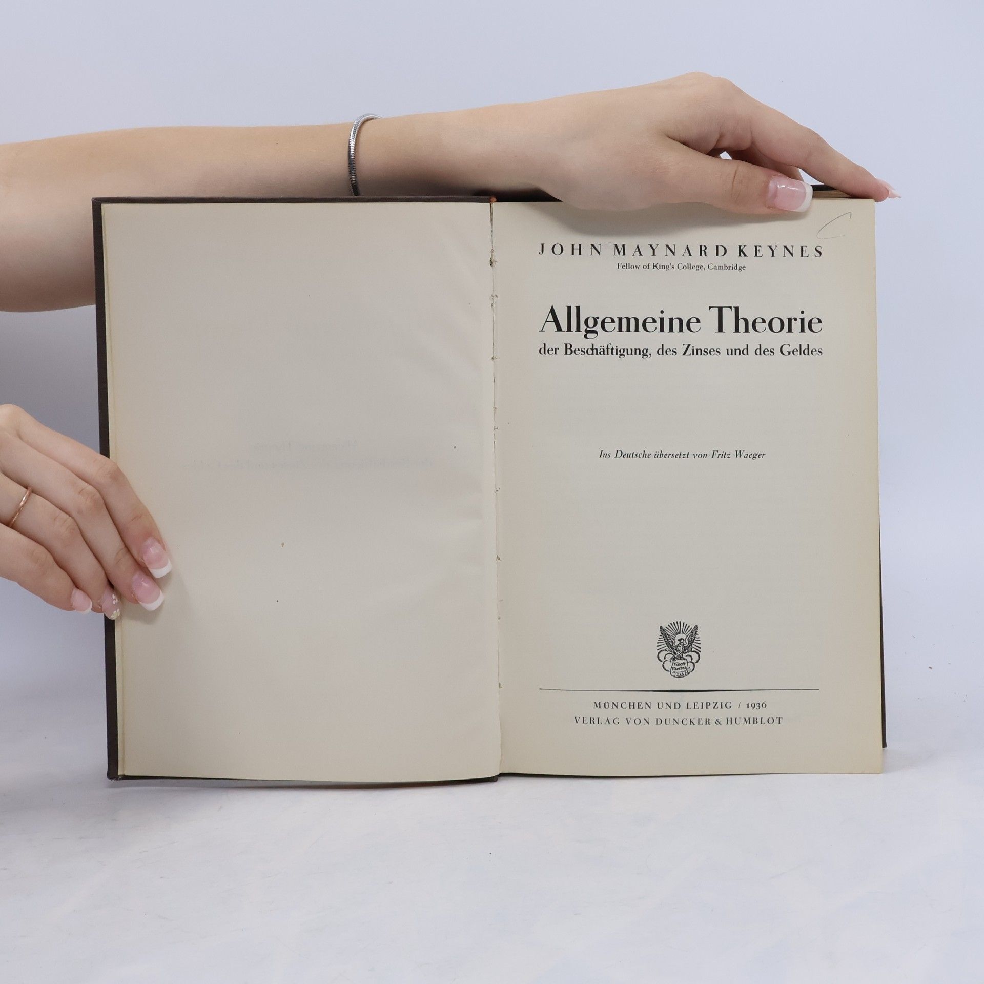John Maynard Keynes Allgemeine Theorie der Beschäftigung