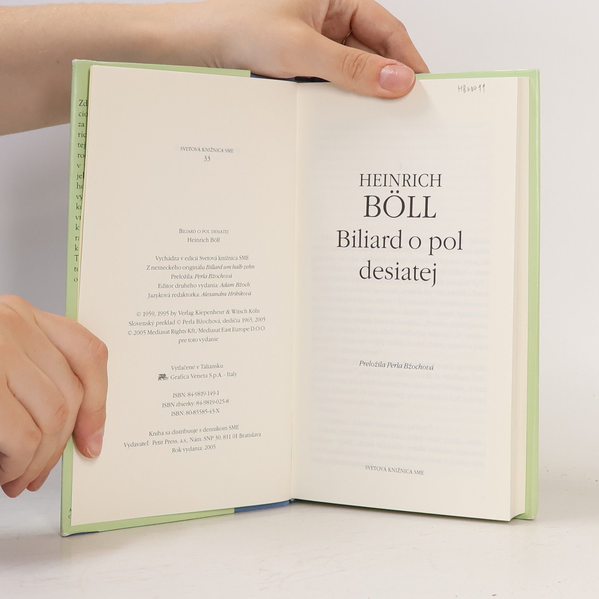 Heinrich Böll Biliard o pol desiatej