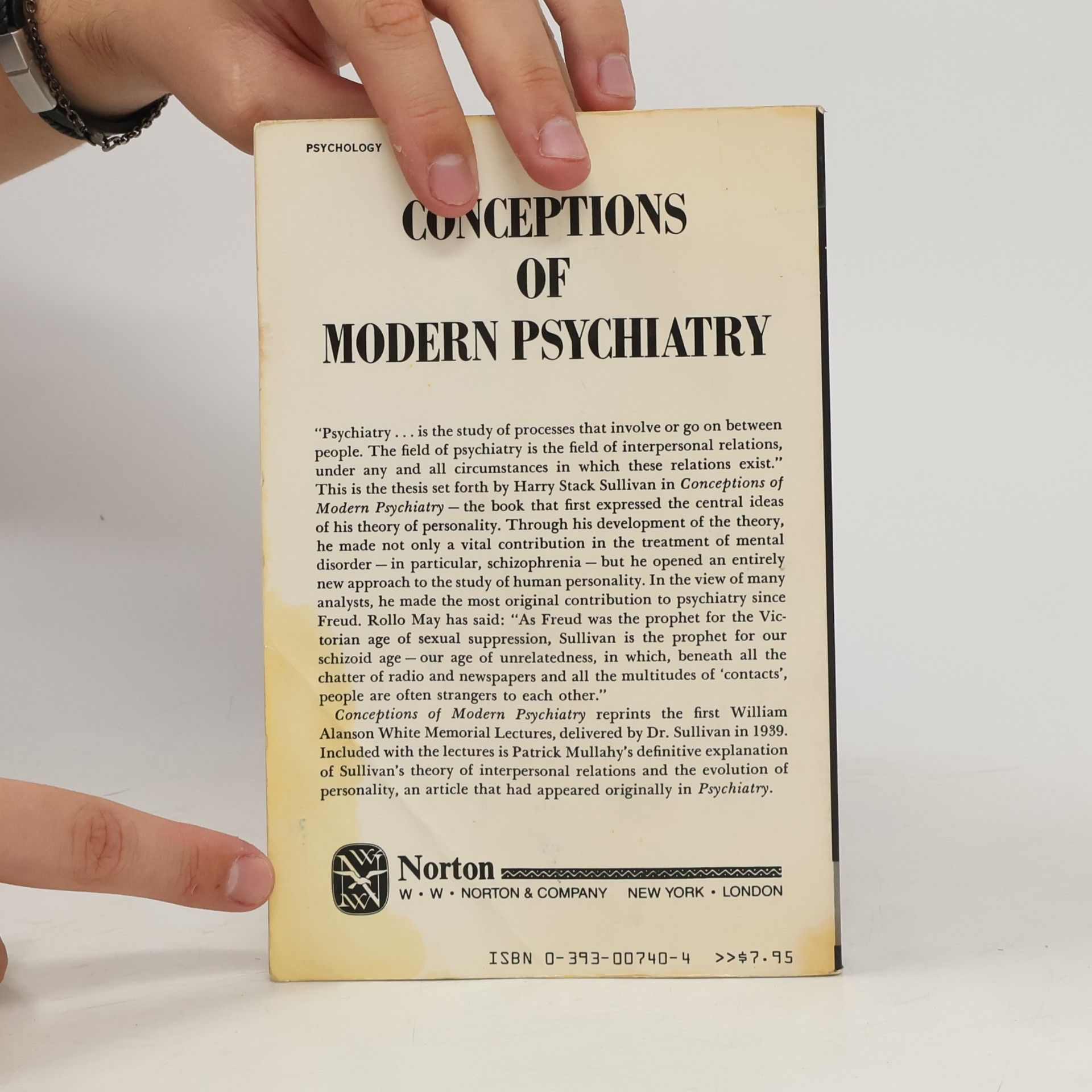 Harry Stack Sullivan Conceptions of Modern Psychiatry