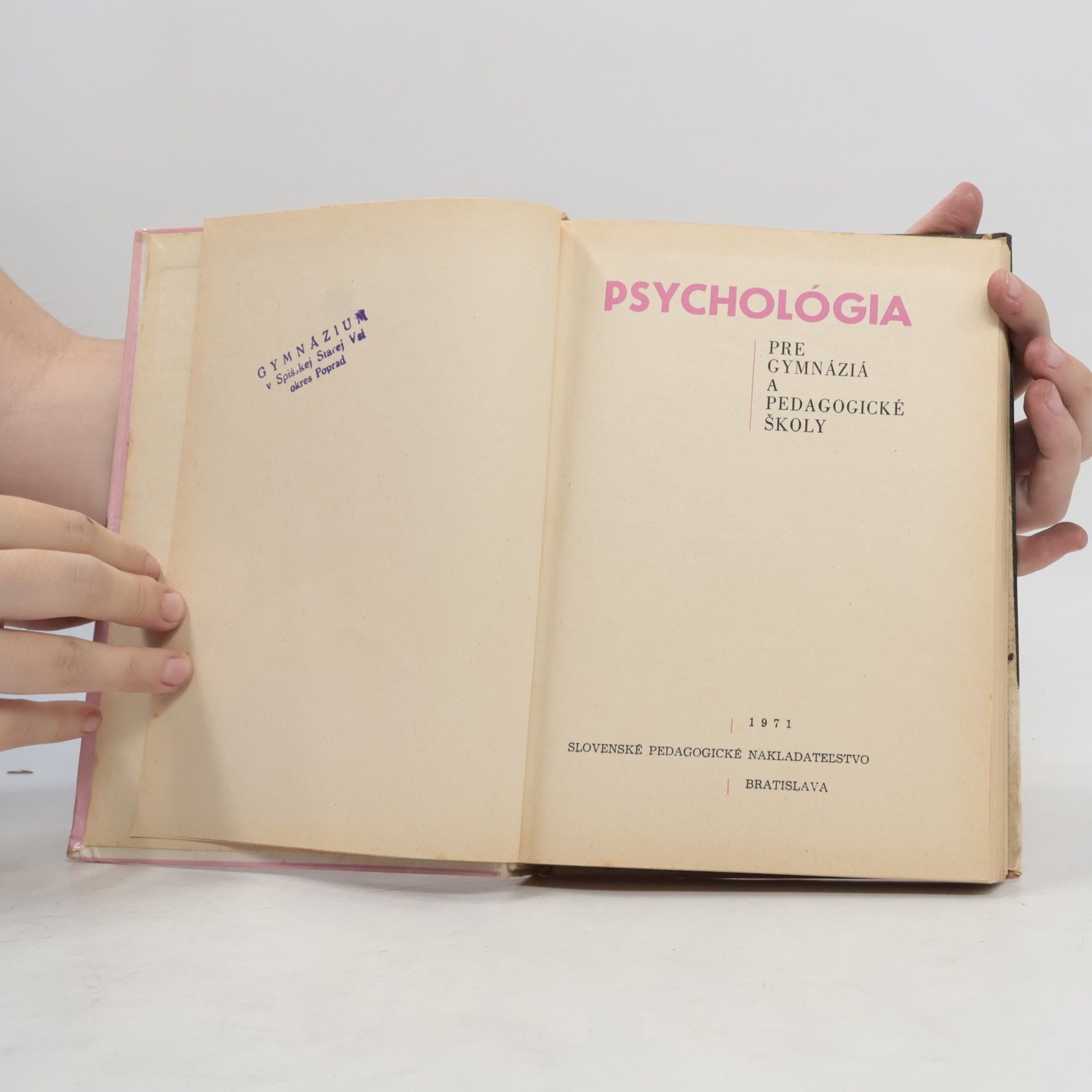 Jozef Štefanovič Psychológia pre gymnázia a pedagogické školy