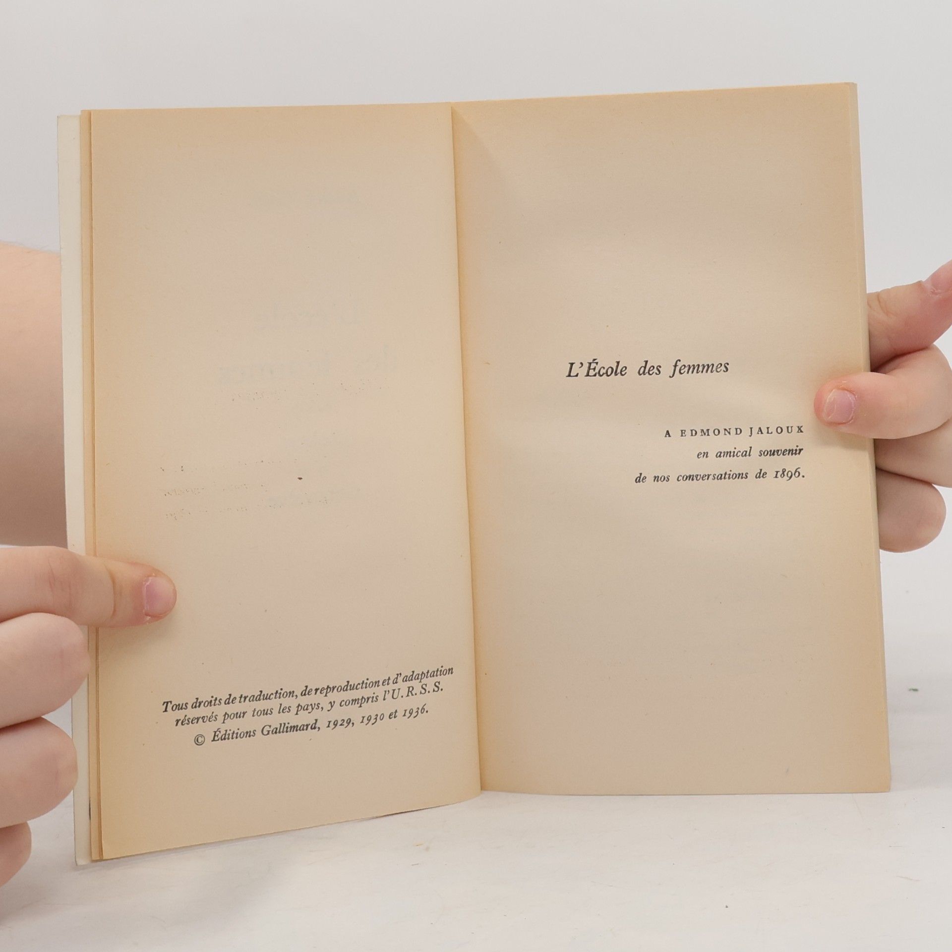 André Gide L'école des femmes