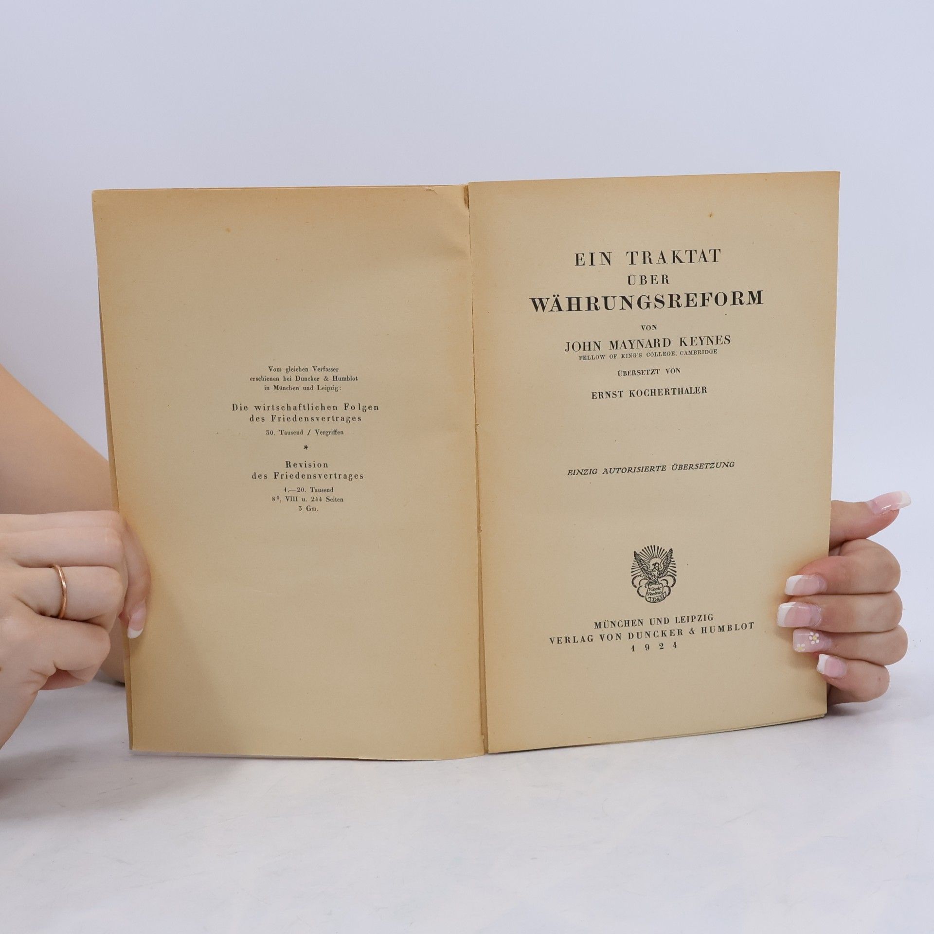 John Maynard Keynes Ein Traktat über Währungsreform
