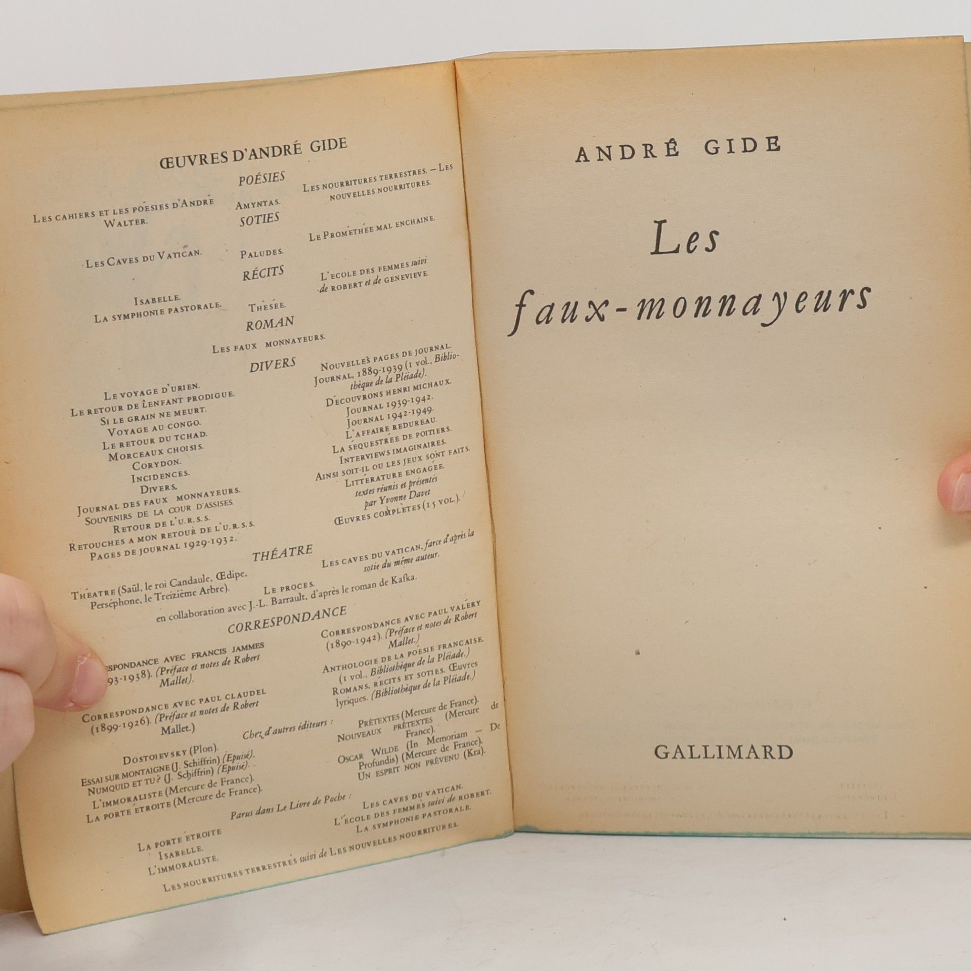 André Gide Les Faux Monnayeurs
