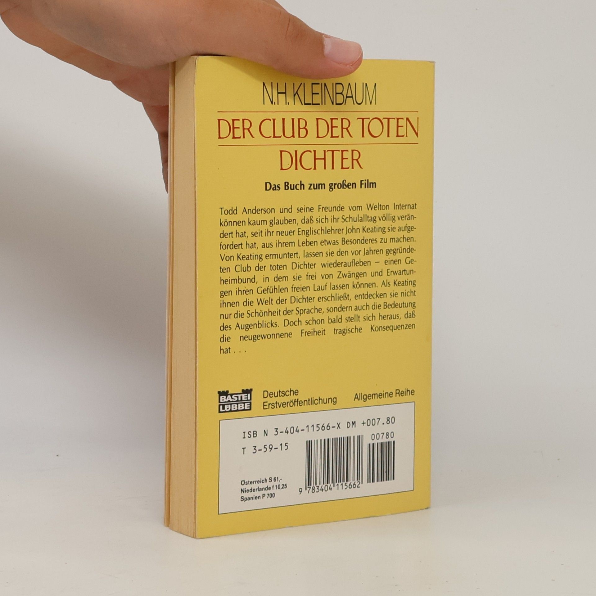 N. H. Kleinbaum Der club der toten dichter