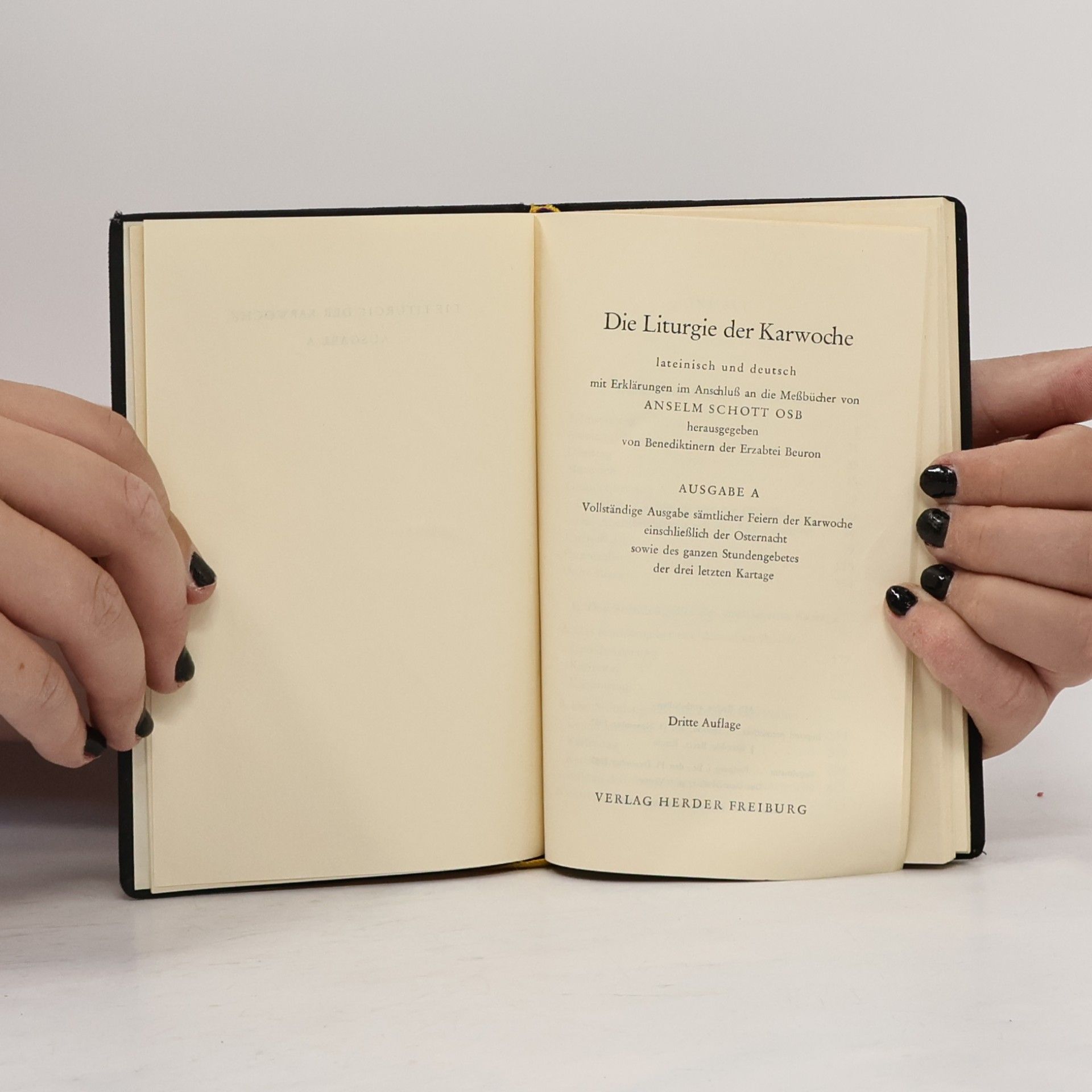 Anselm Schott Die Liturgie der Karwoche
