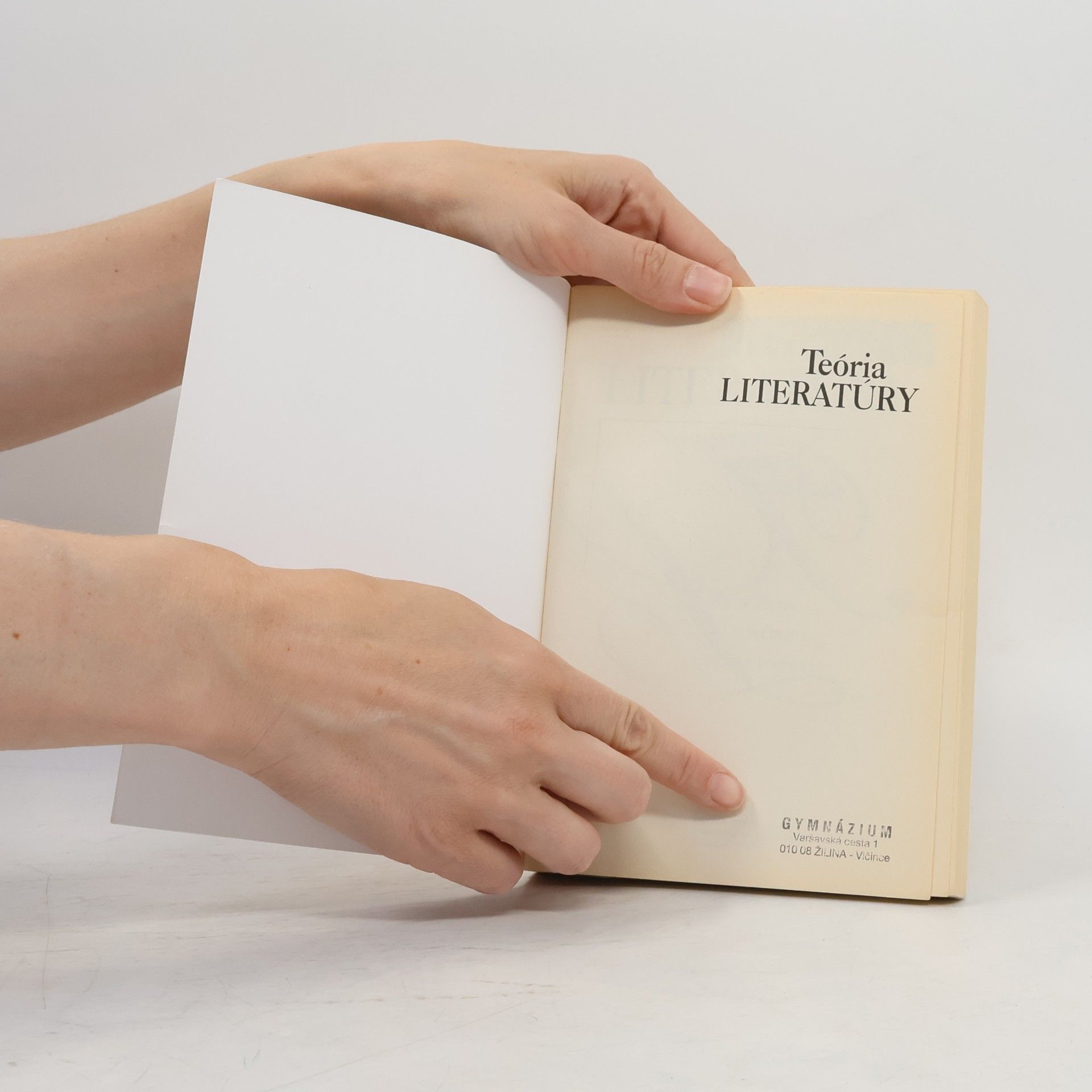 Tibor Žilka Teória literatúry pre gymnáziá a stredné školy