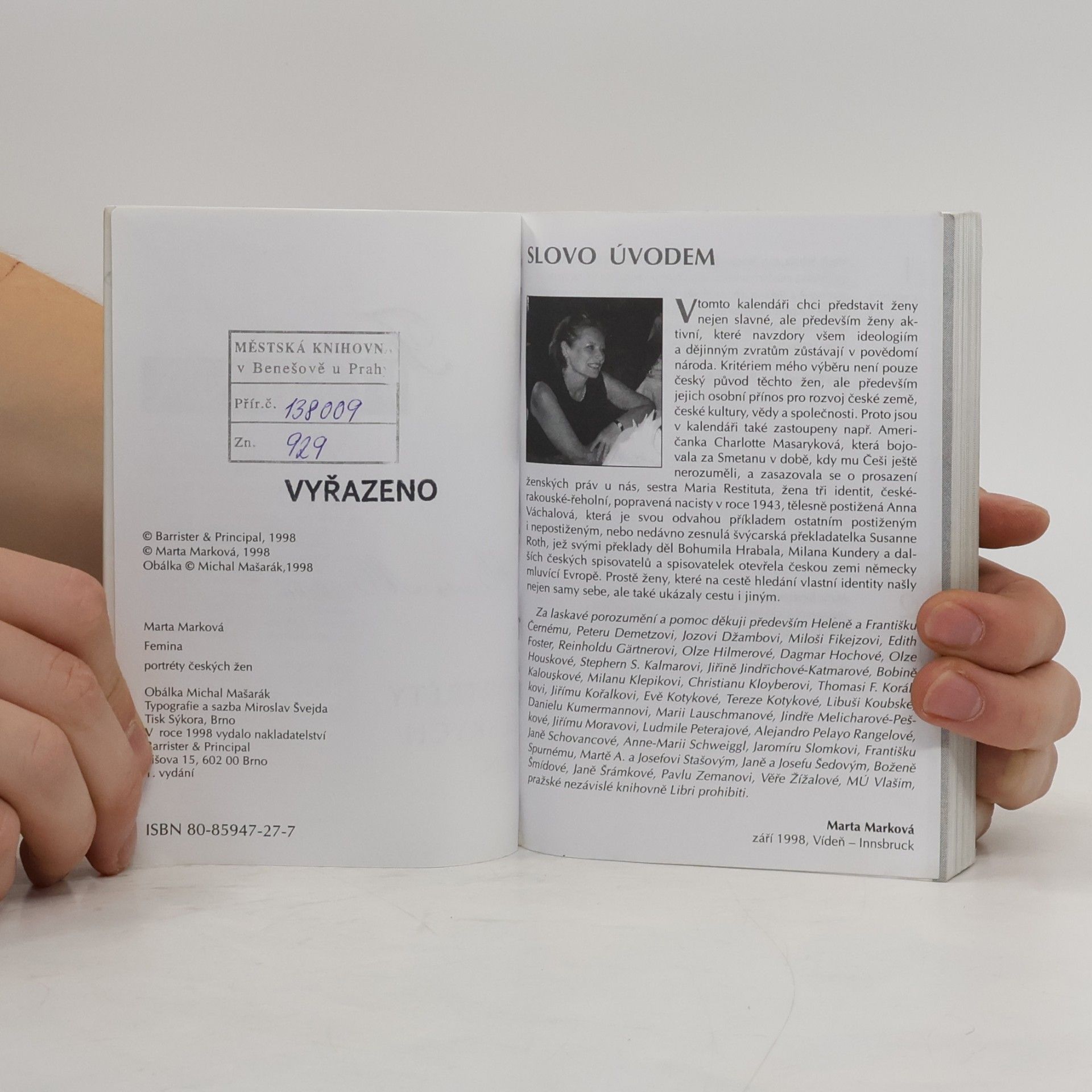 Marta Pelinka-Marková Femina - Portréty českých žen