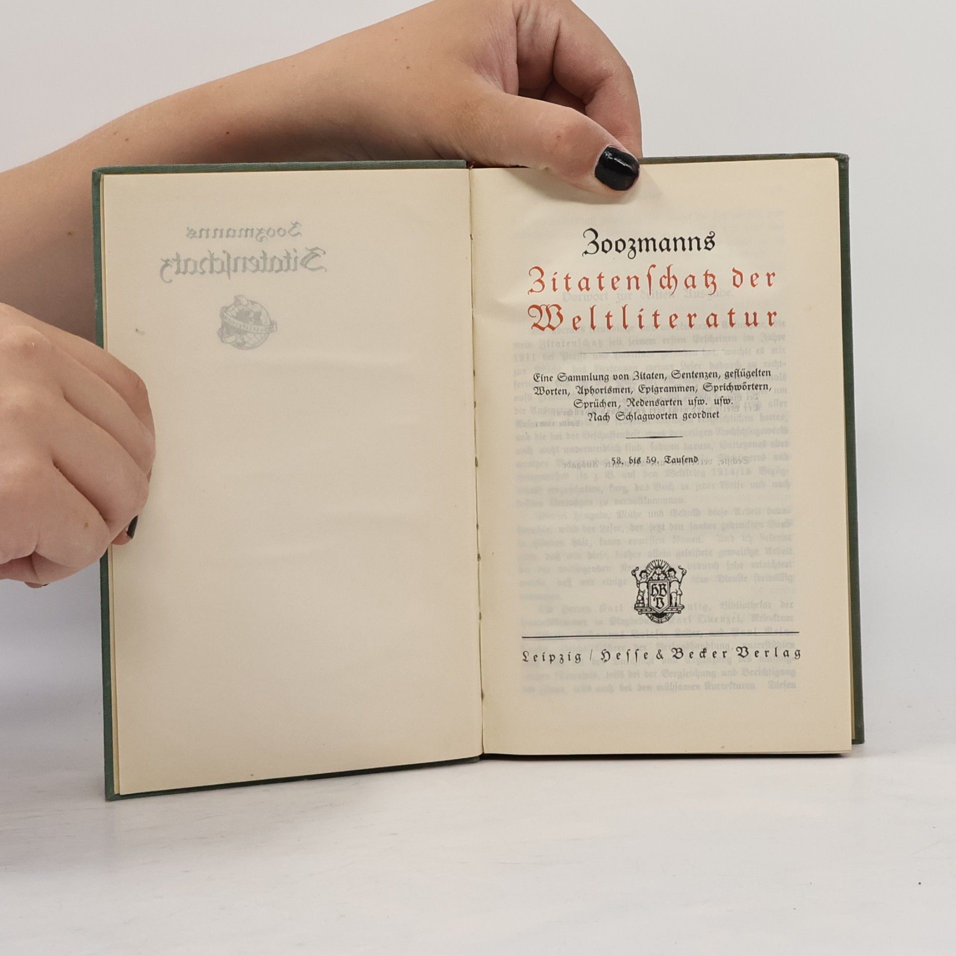Autorenkollektiv Zoozmanns Zitatenschatz der Weltliteratur.