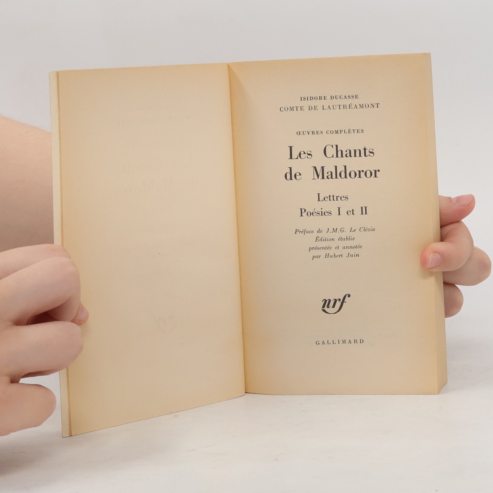 Lautréamont Les Chants de Maldoror. Lettres & Poésies I et II