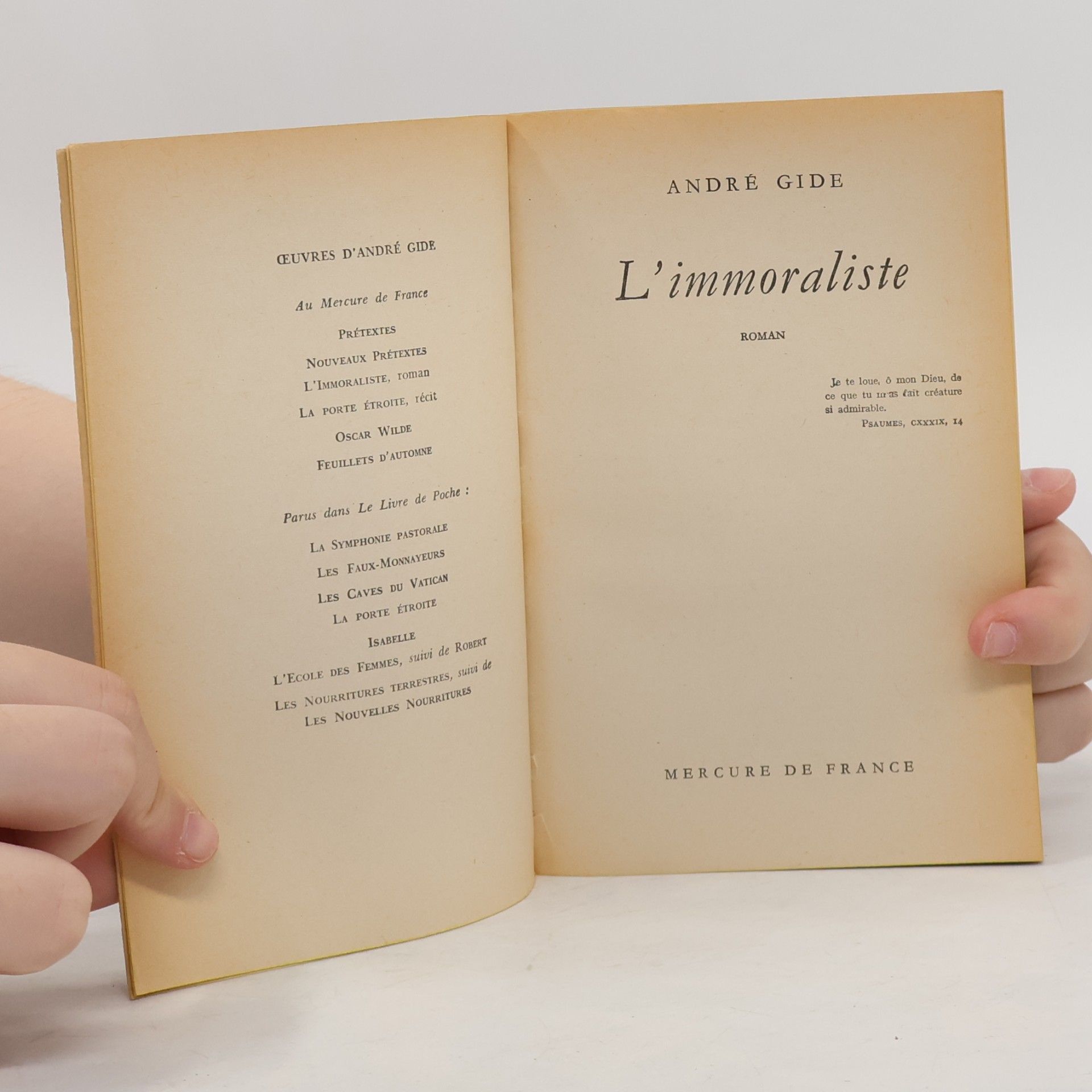 André Gide L'immoraliste