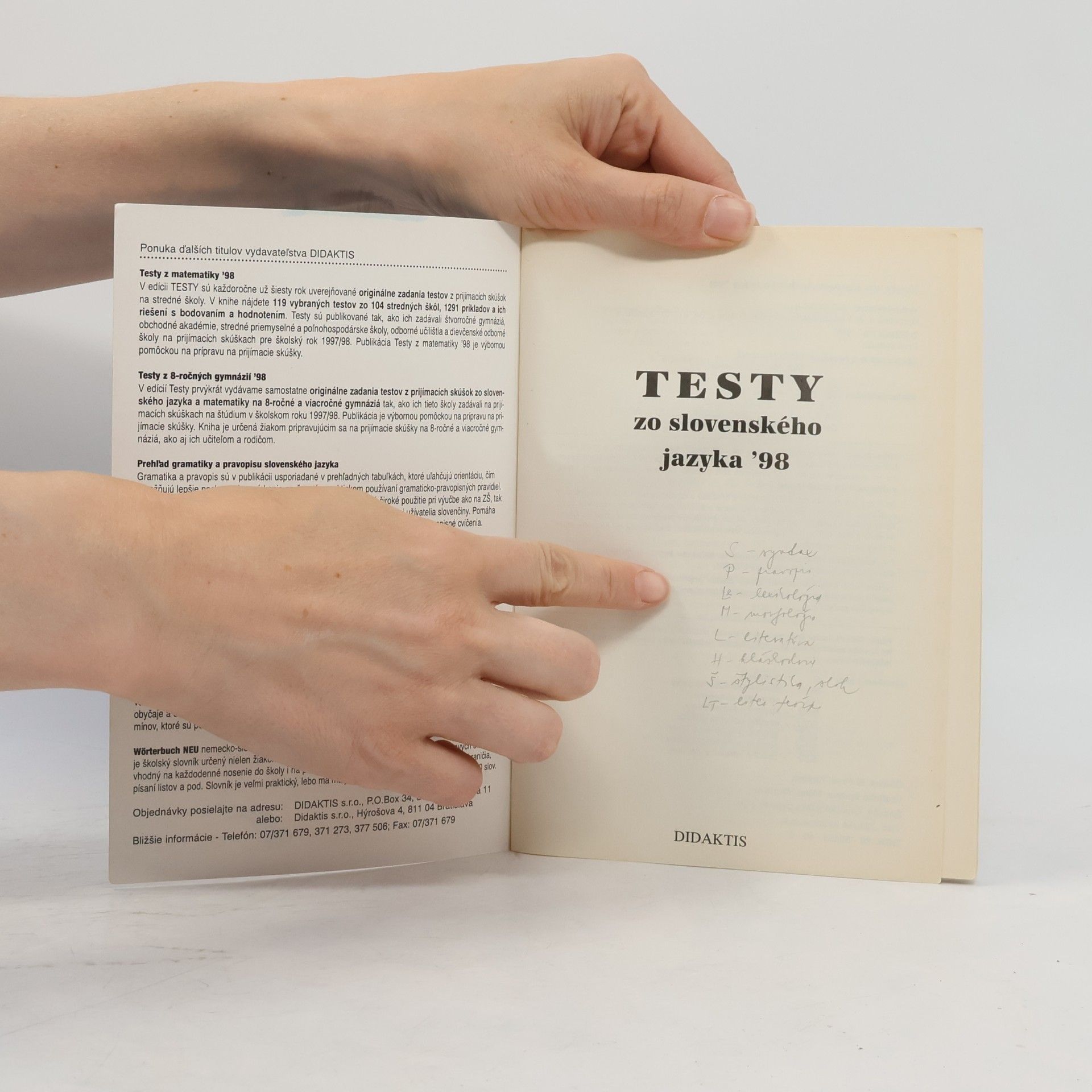 Autores varios Testy zo slovenského jazyka '98
