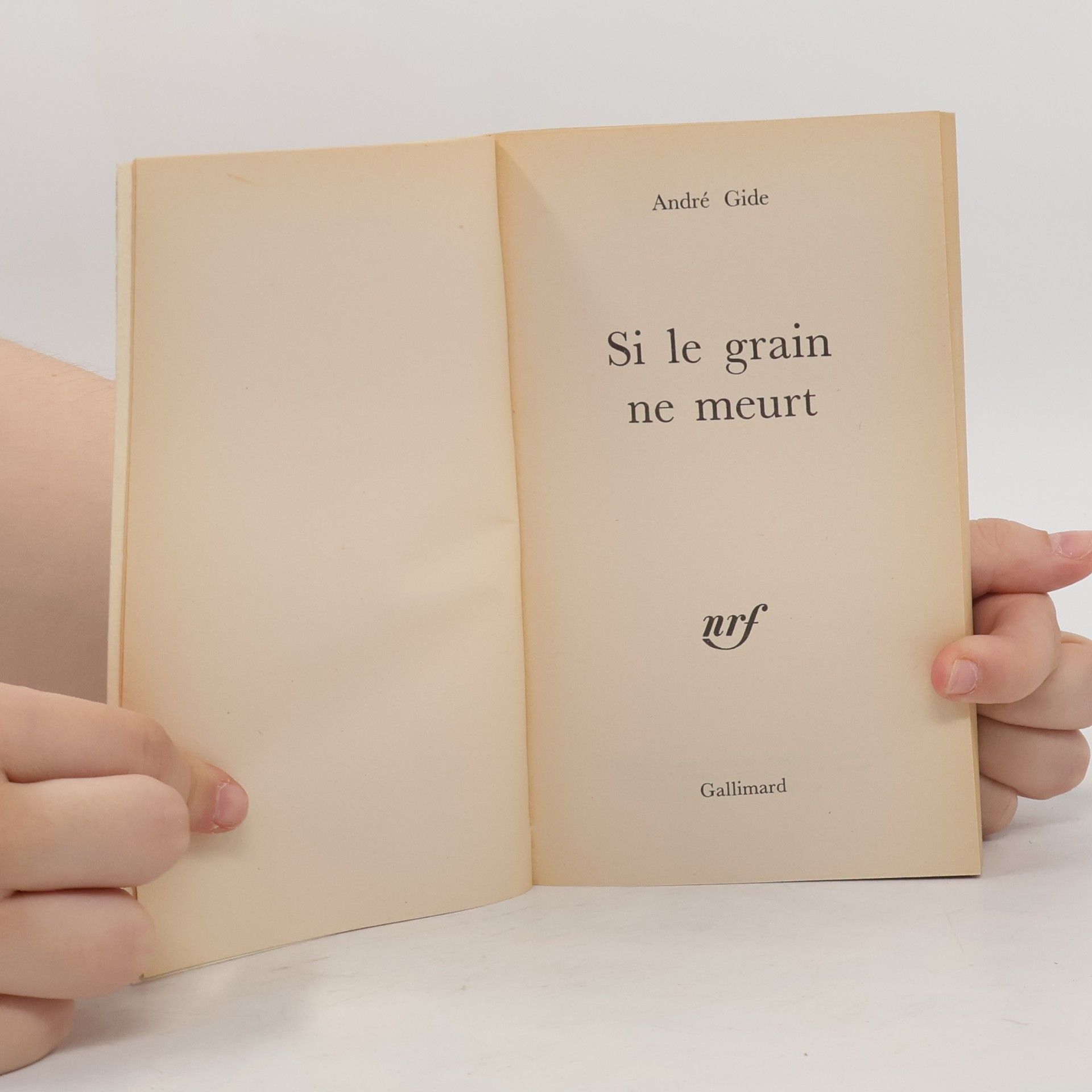 André Gide Si le grain ne meurt