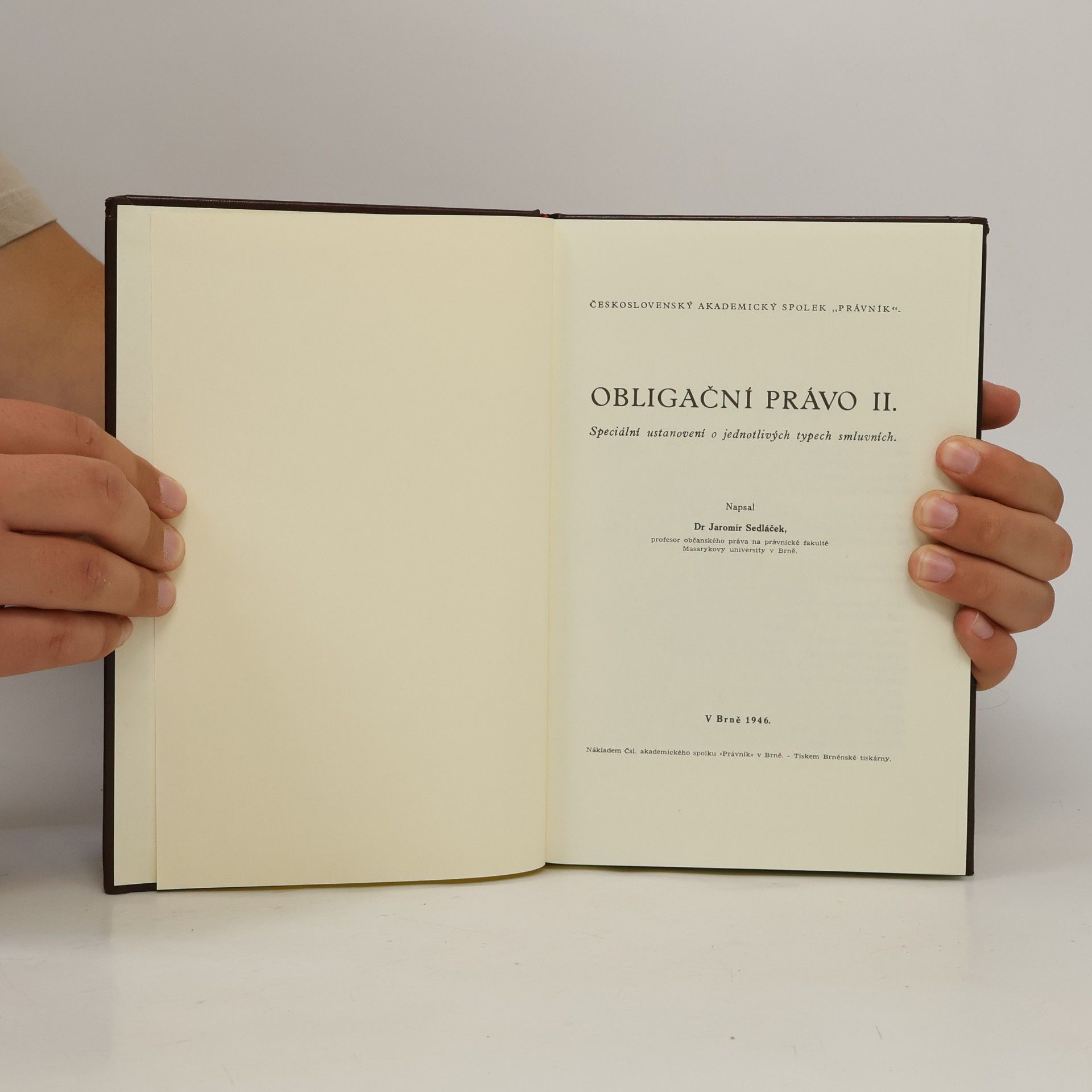 Jaromír Sedláček Obligační právo II