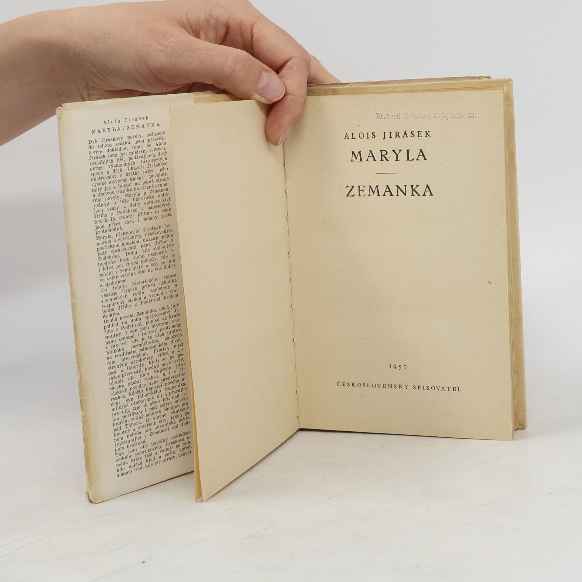 Alois Jirásek Maryla. Zemanka