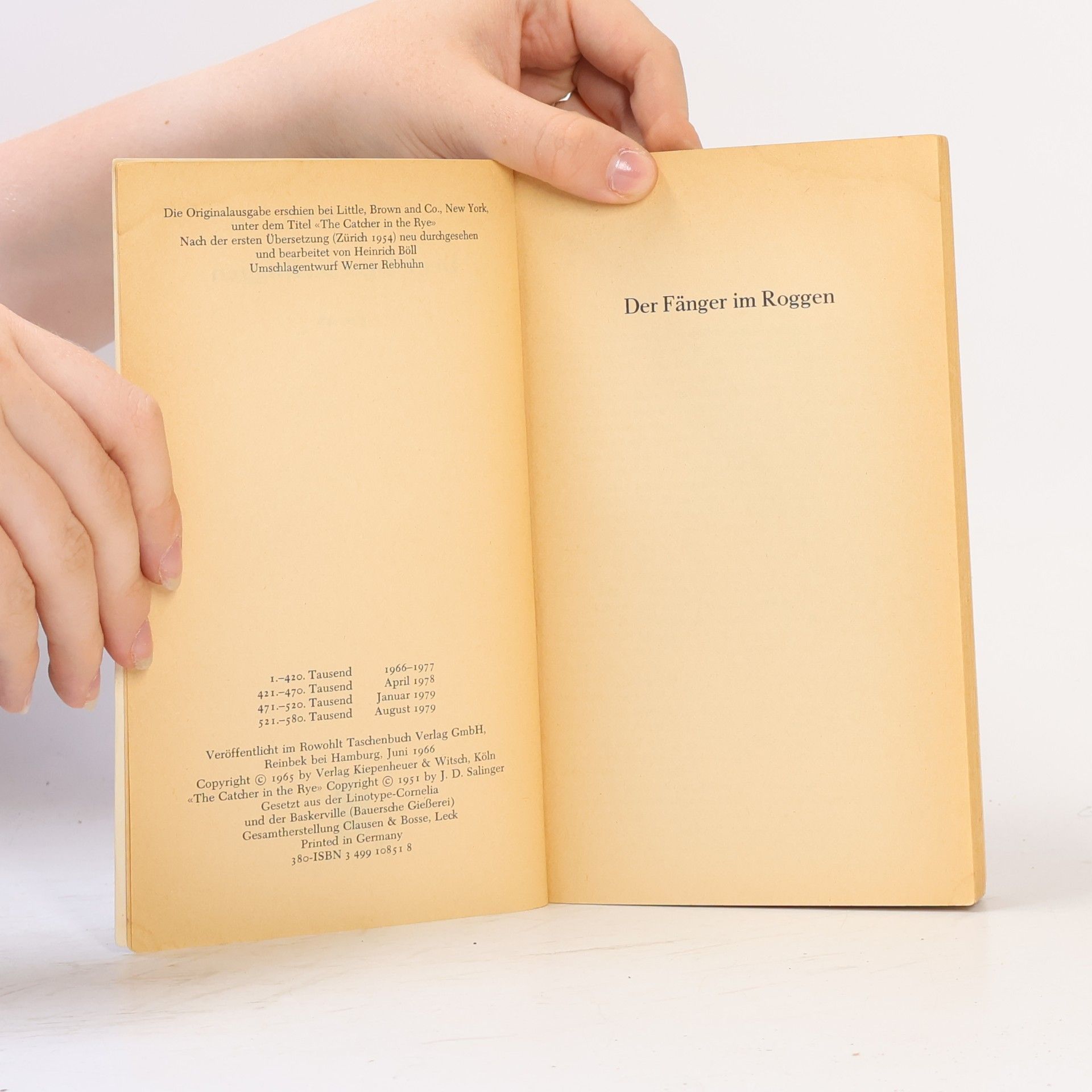 J. D. Salinger Der Fänger im Roggen
