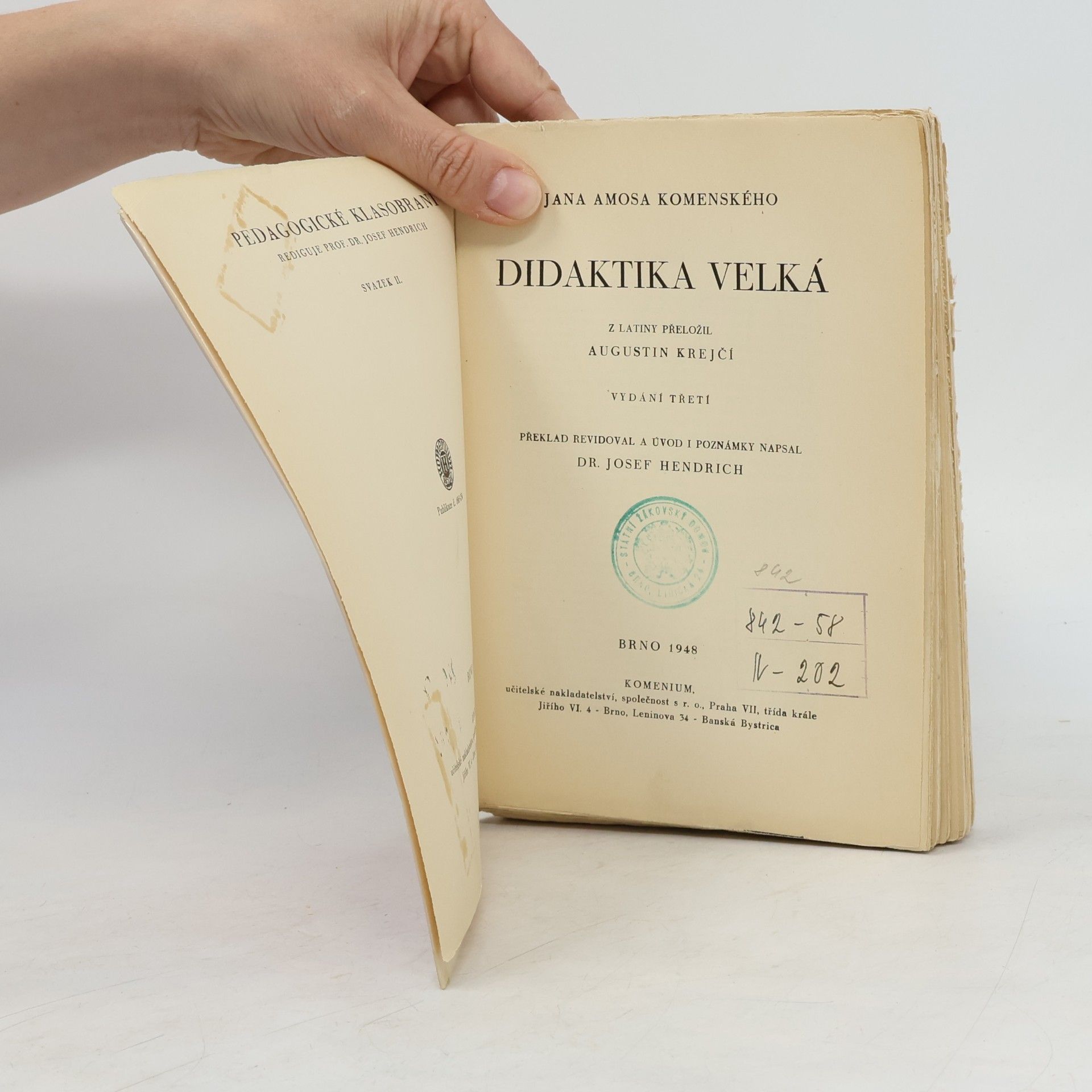 Jan Amos Komenský Didaktika velká