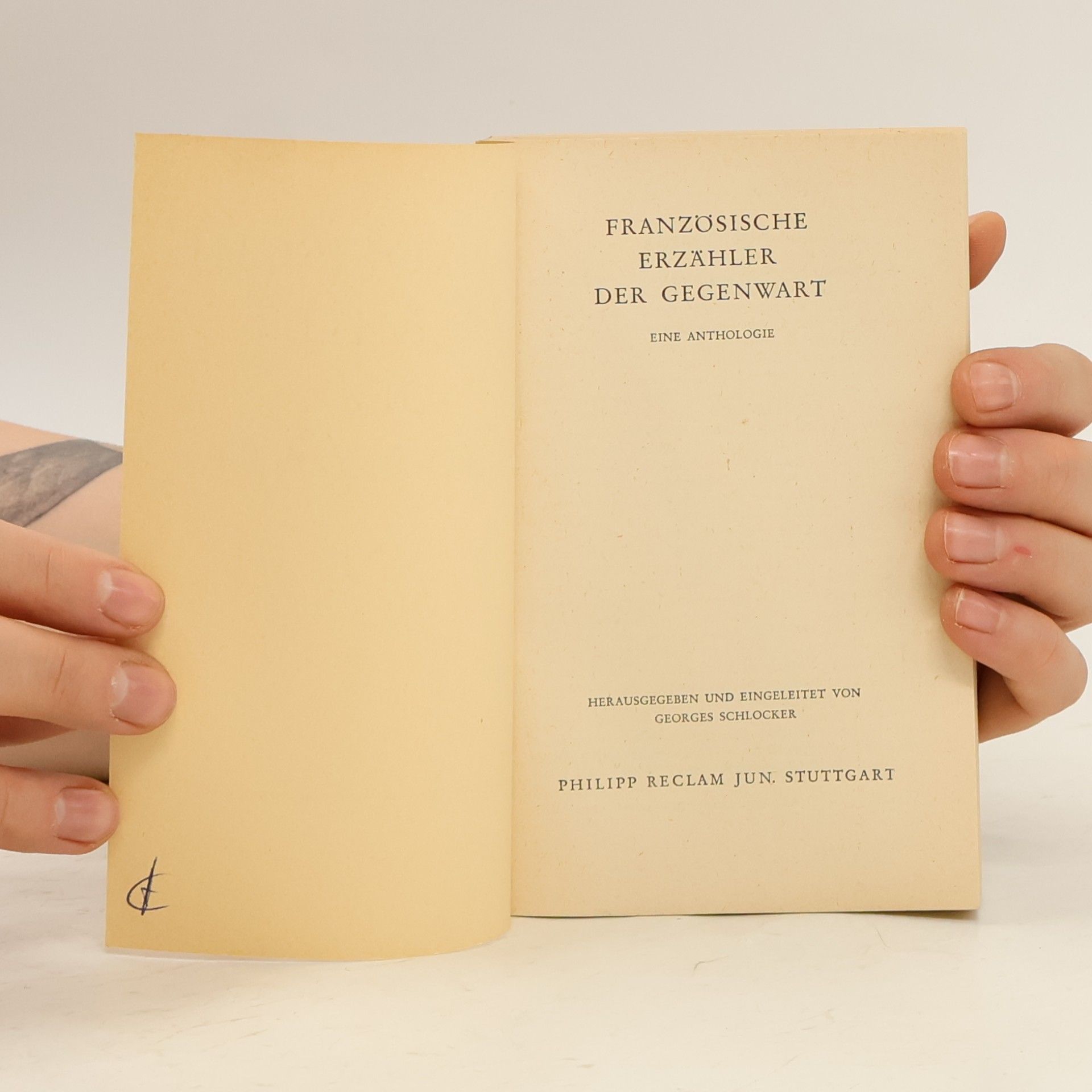 Georges Schlocker Französische Erzähler der Gegenwart