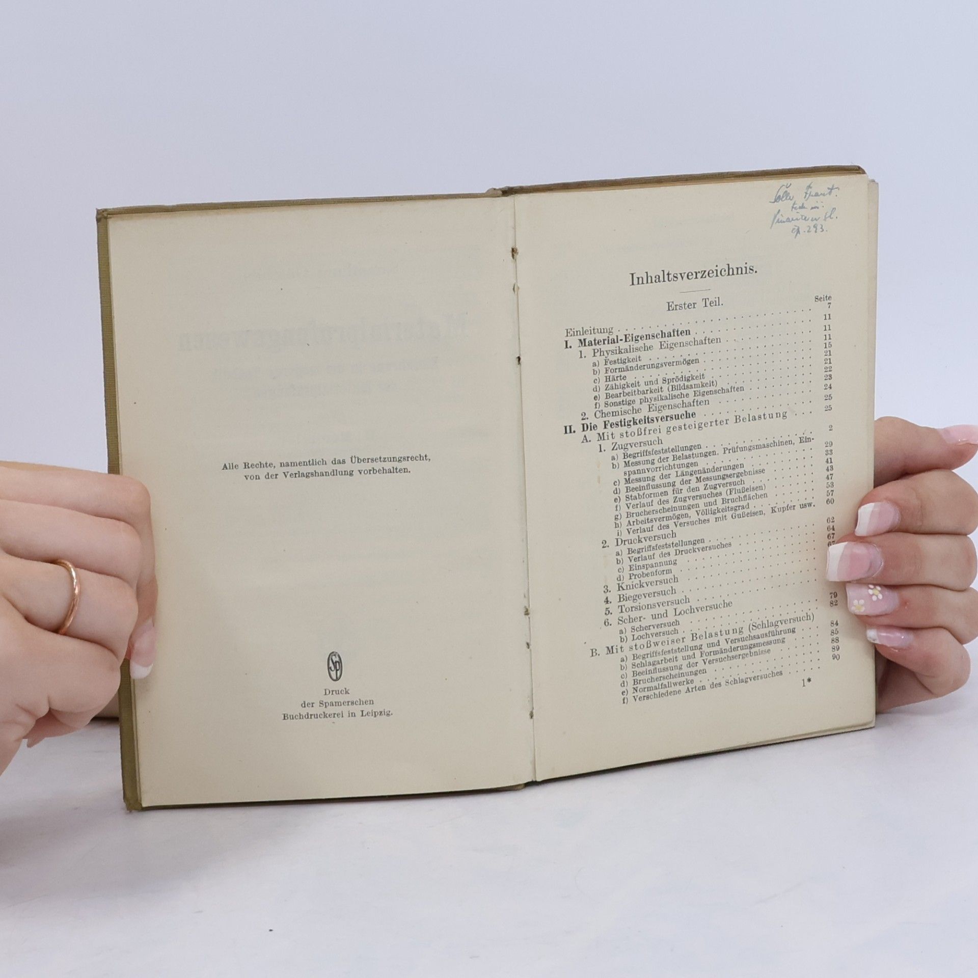 K. Memmler Sammlung Göschen. Materialprüfungswessen