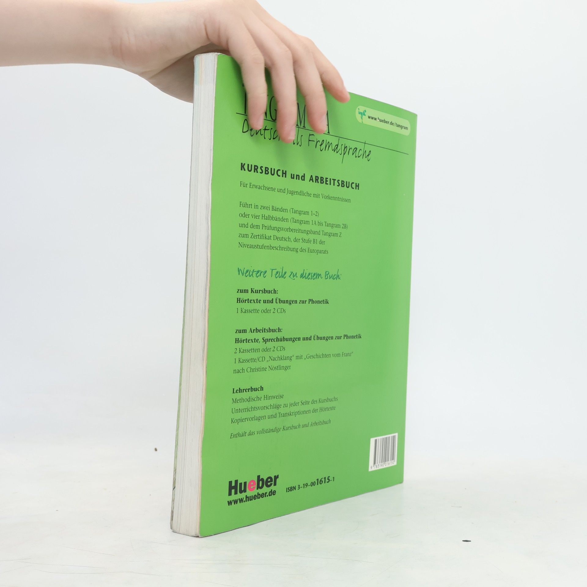 Rosa-Maria Dallapiazza Tangram : Deutsch als Fremdsprache. 2A, Kursbuch und Arbeitsbuch
