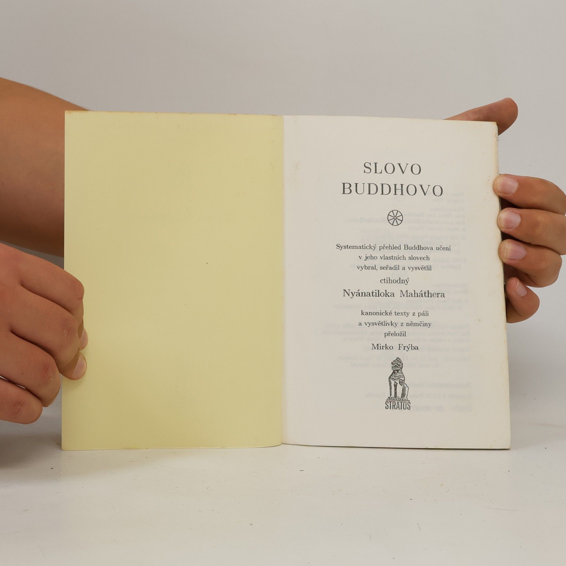 Maháthera Nyanatiloka Slovo Buddhovo