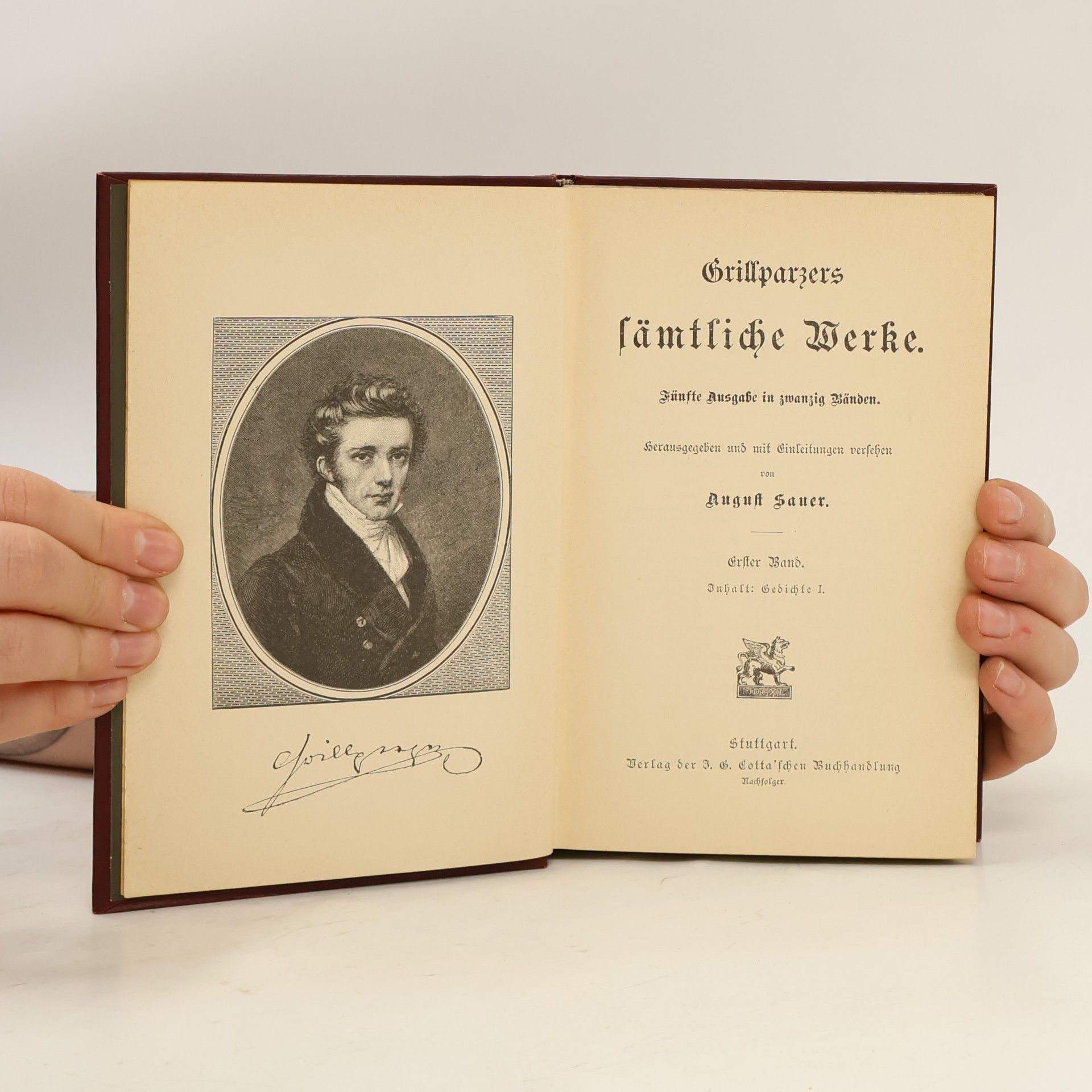 Franz Grillparzer Grillparzers sämtliche Werke 1.-2.